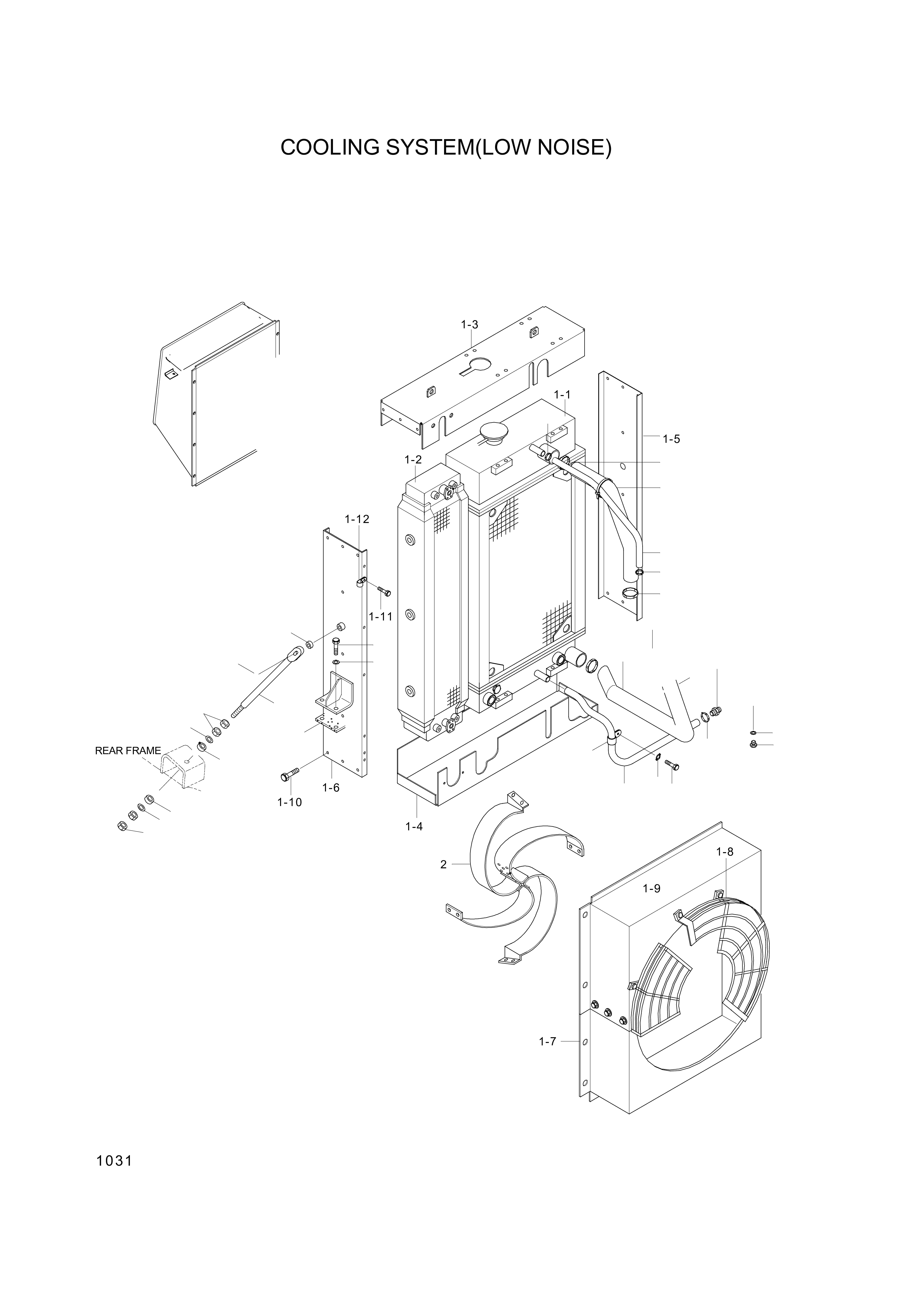 drawing for Hyundai Construction Equipment 14L4-01250 - RAD&COOLER ASSY (figure 1)