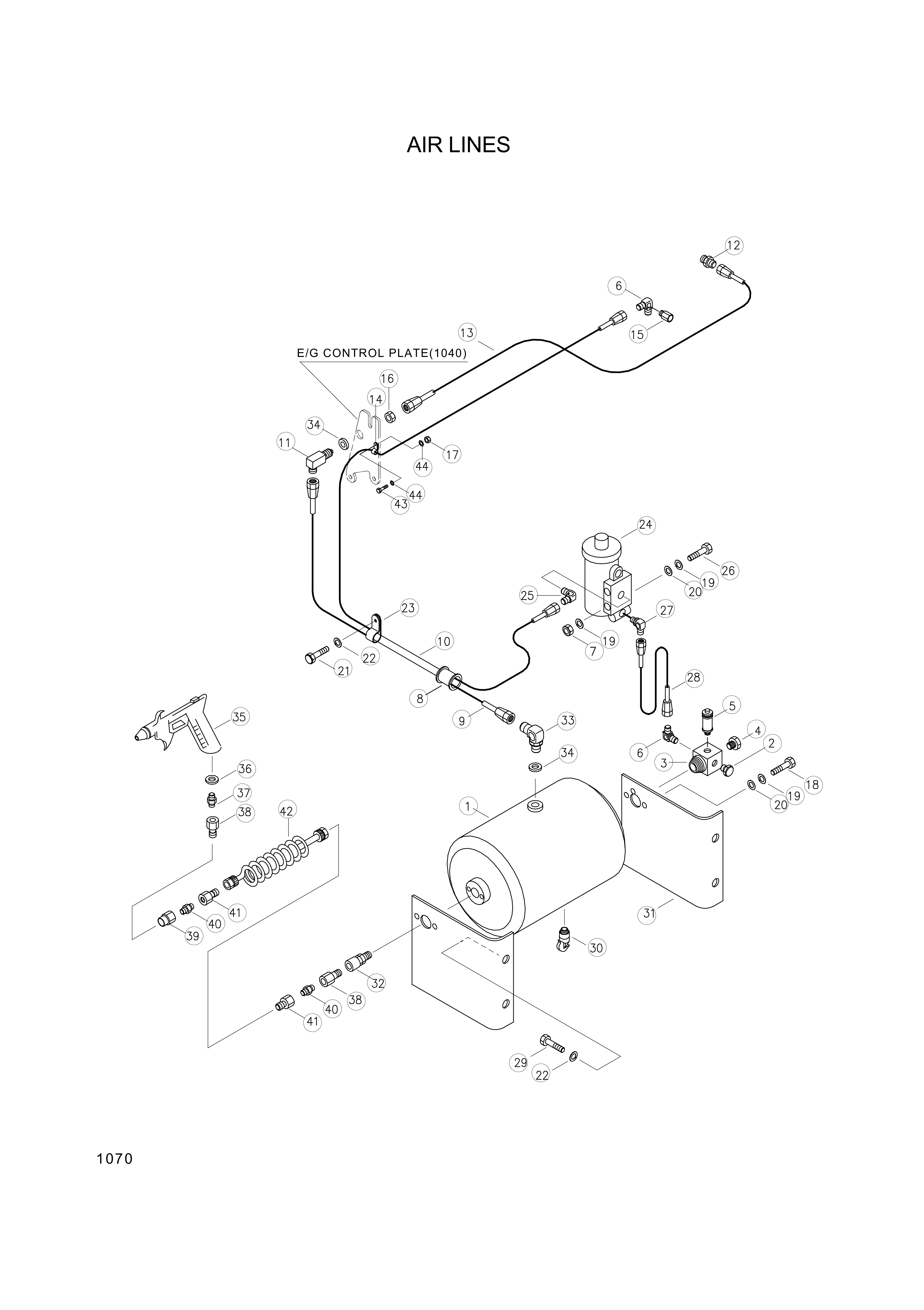 drawing for Hyundai Construction Equipment 14L4-00950 - CONNECTOR (figure 1)