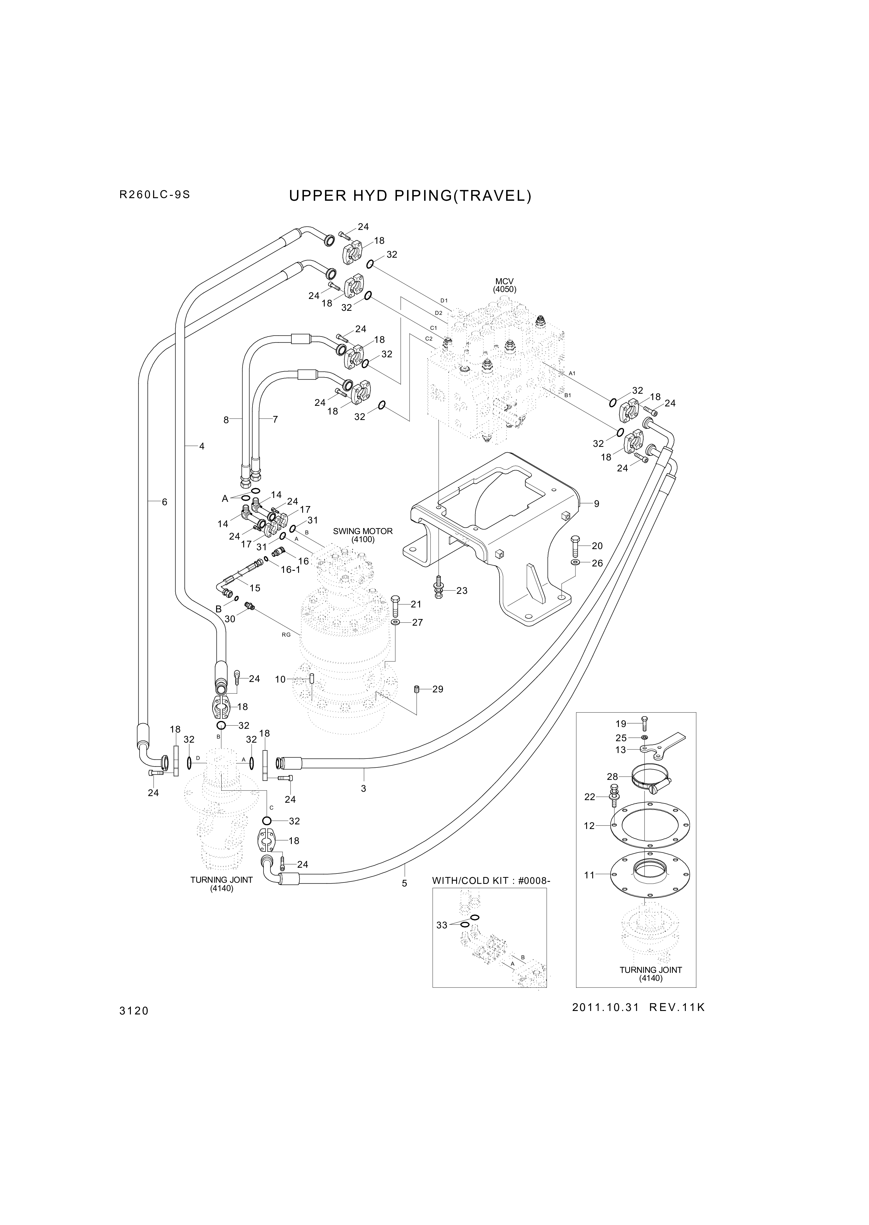 drawing for Hyundai Construction Equipment P950-167317 - HOSE ASSY-ORFS&FLG (figure 3)