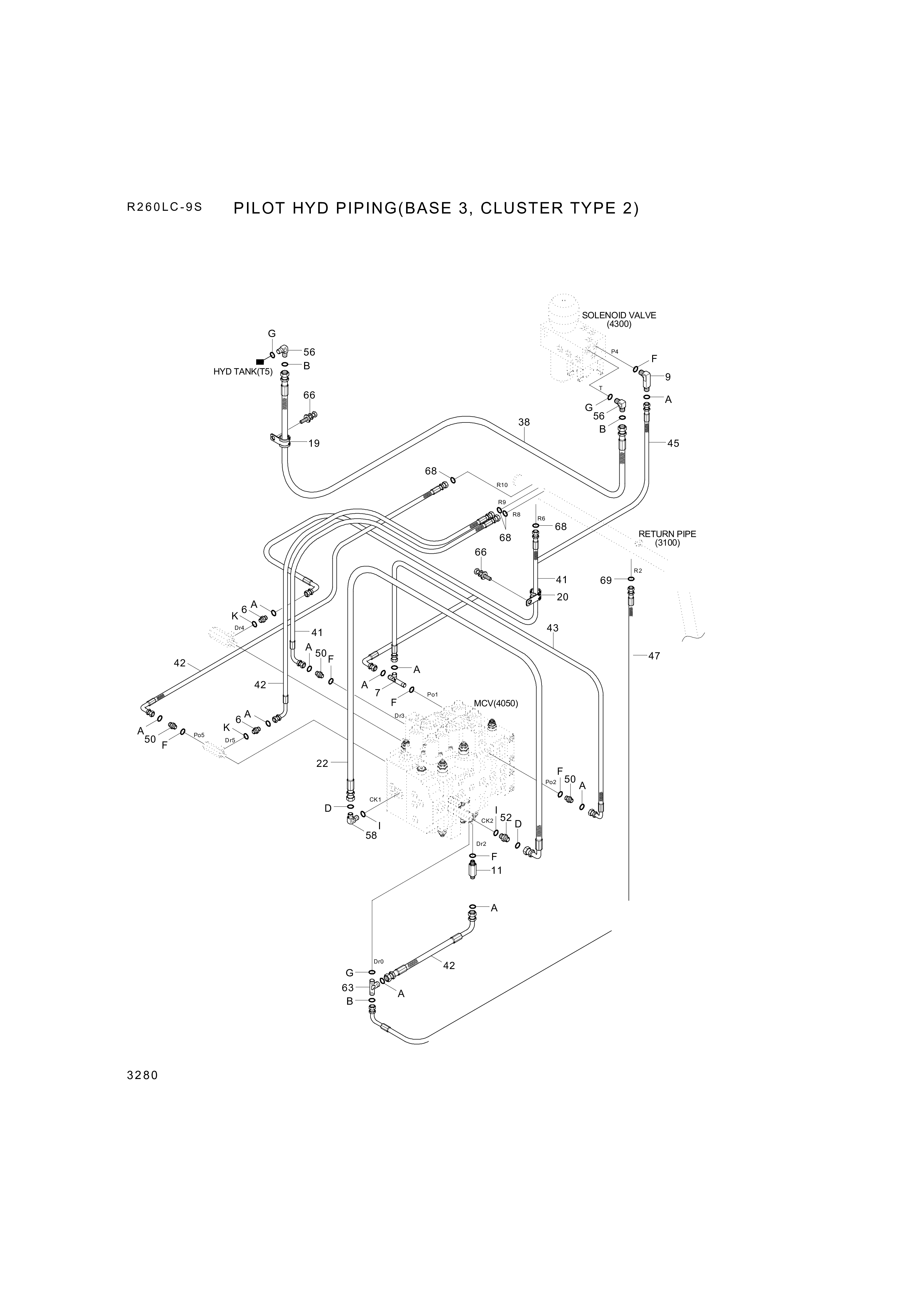 drawing for Hyundai Construction Equipment P930-062014 - HOSE ASSY-ORFS&THD (figure 5)