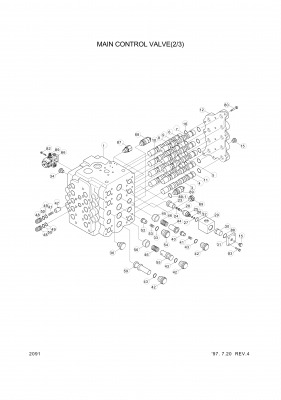 Technical drawing of Hyundai Construction Equipment 95113-02290 O-RING with dimensions and layout (figure 2)