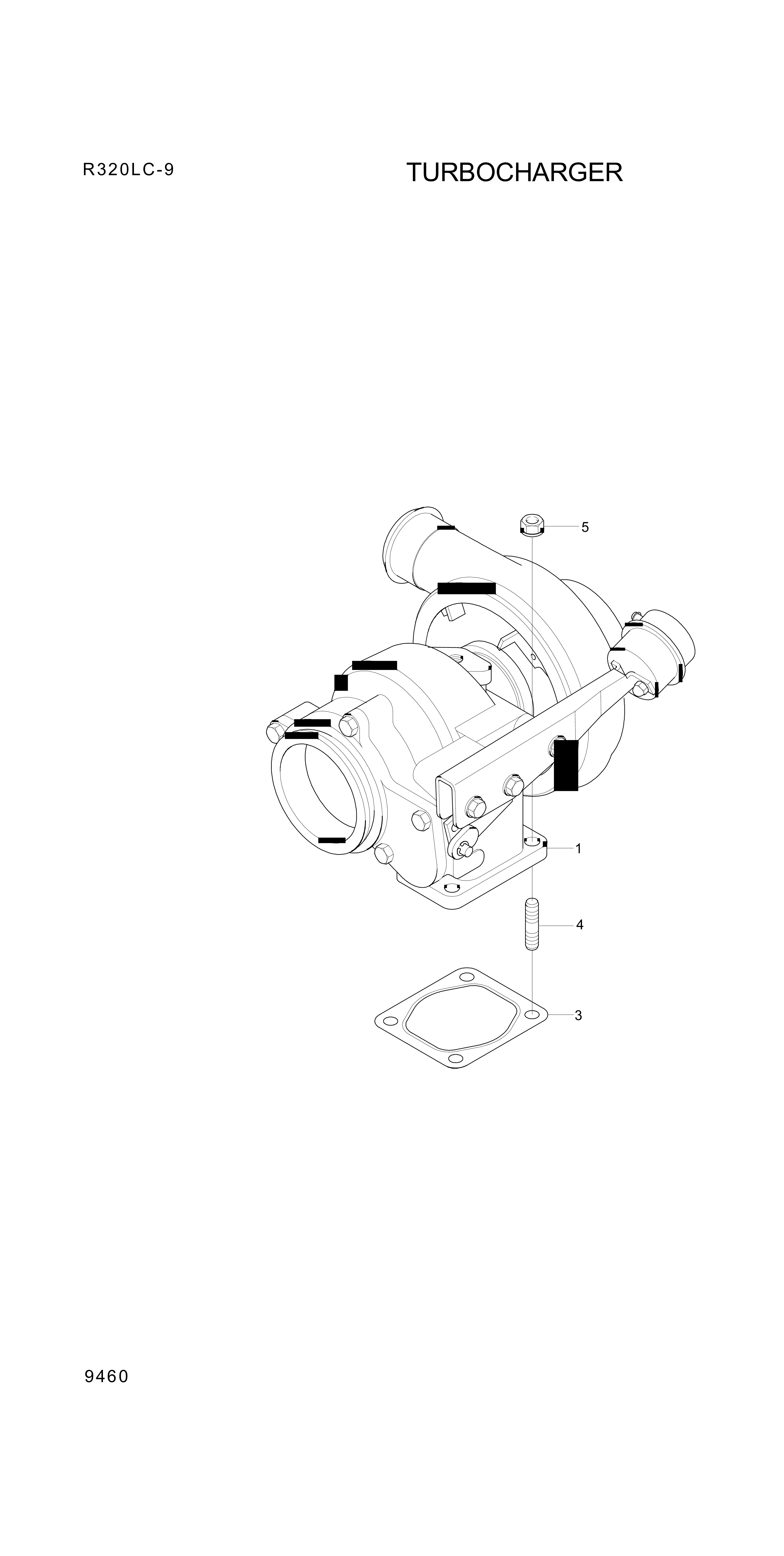 drawing for Hyundai Construction Equipment 4044082 - TURBOCHARGER KIT (figure 1)