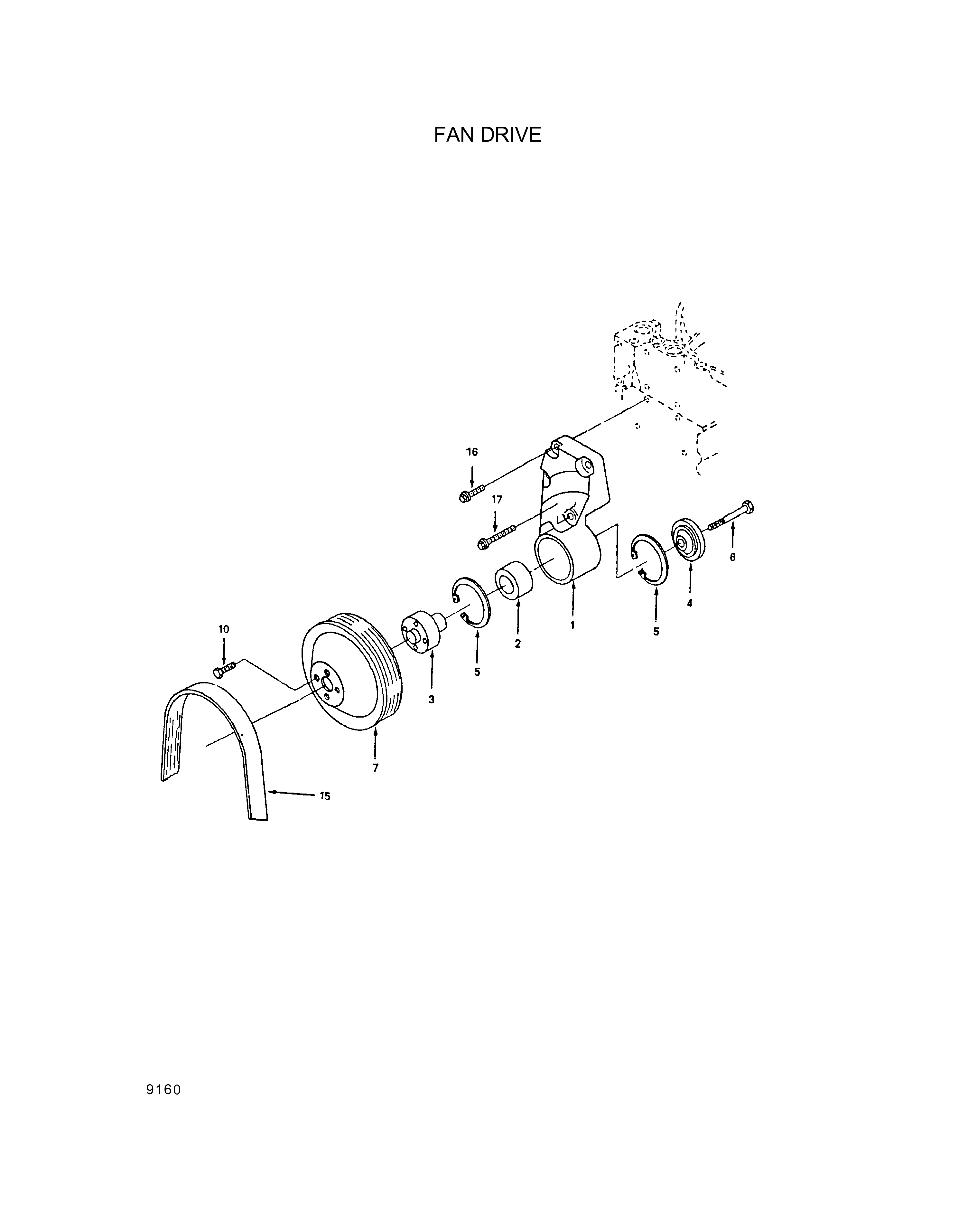 drawing for Hyundai Construction Equipment YUBP-05153 - BELT-FAN (figure 1)