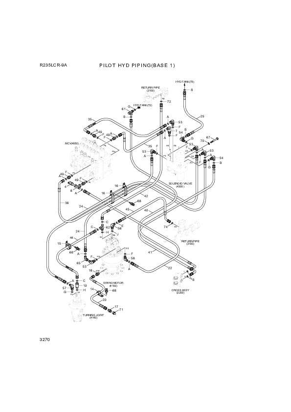 drawing for Hyundai Construction Equipment P930-162013 - HOSE ASSY-ORFS&THD (figure 3)