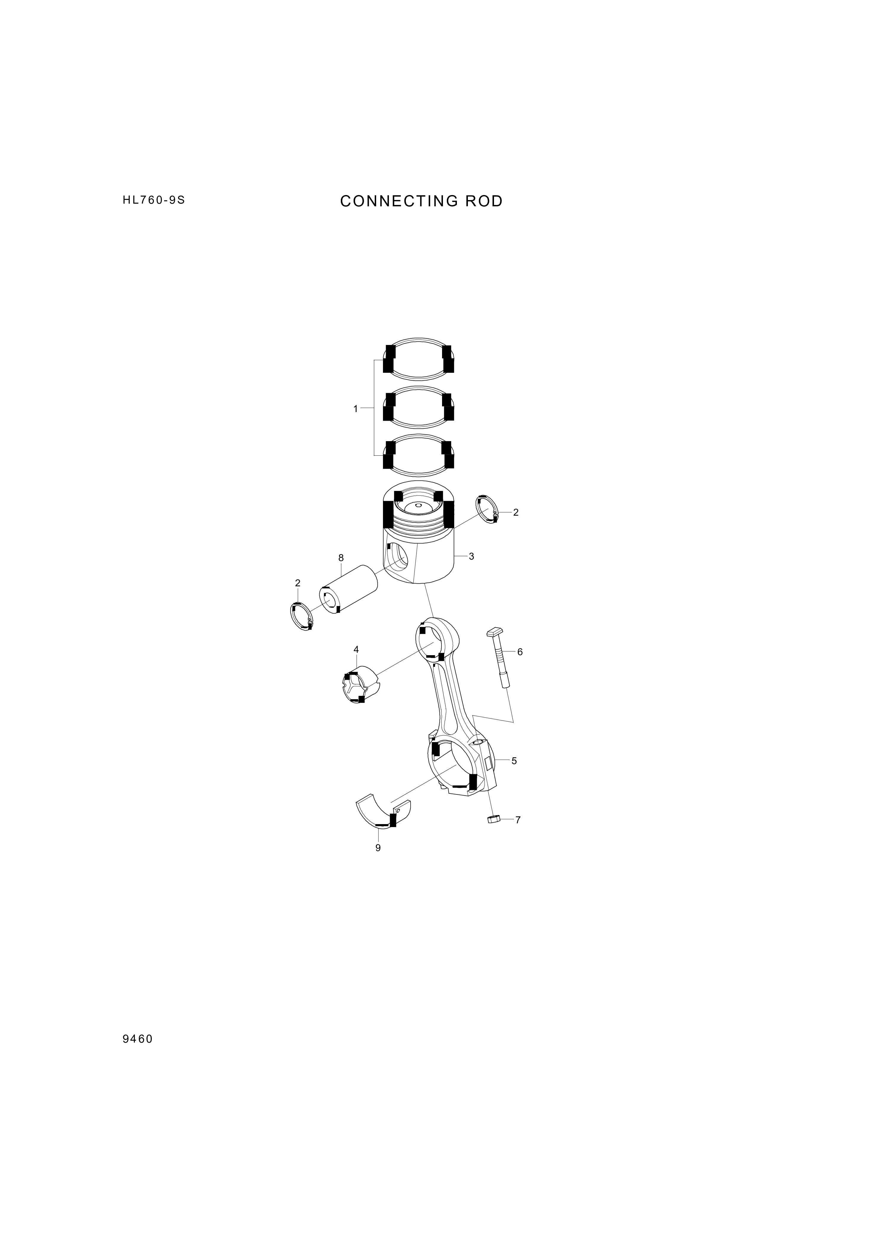 drawing for Hyundai Construction Equipment YUBP-06977 - ROD-CONNECTING (figure 2)