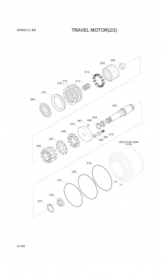 Technical drawing of Hyundai Construction Equipment XKAH-01357 PIVOT-SWASH with dimensions and layout (figure 2)