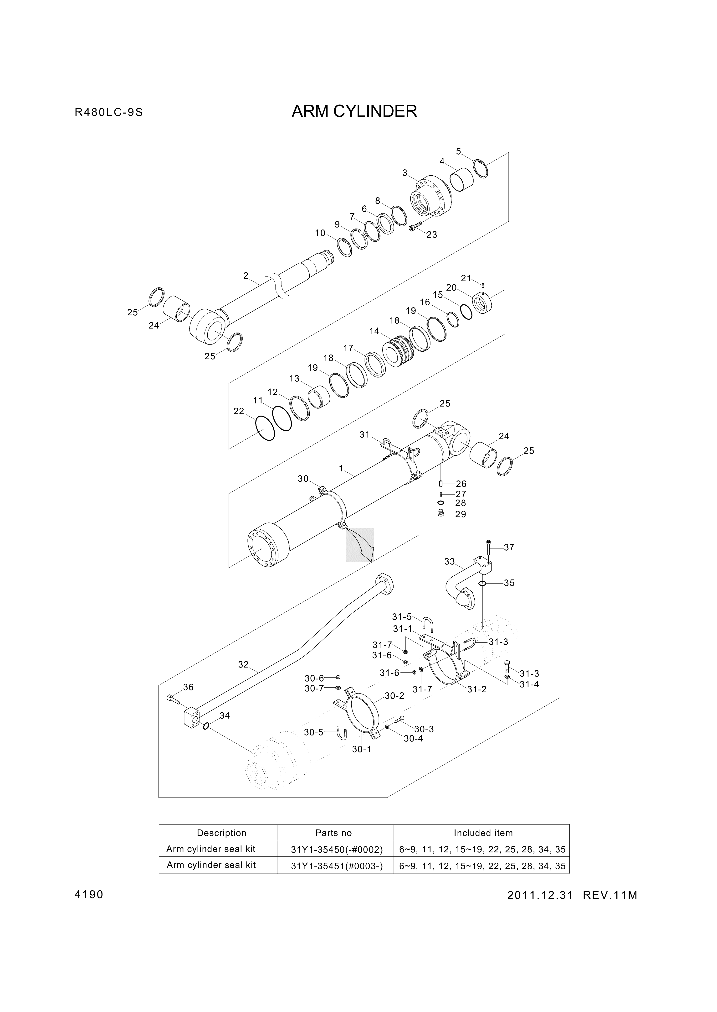 drawing for Hyundai Construction Equipment 31YC-31490 - BAND (figure 2)