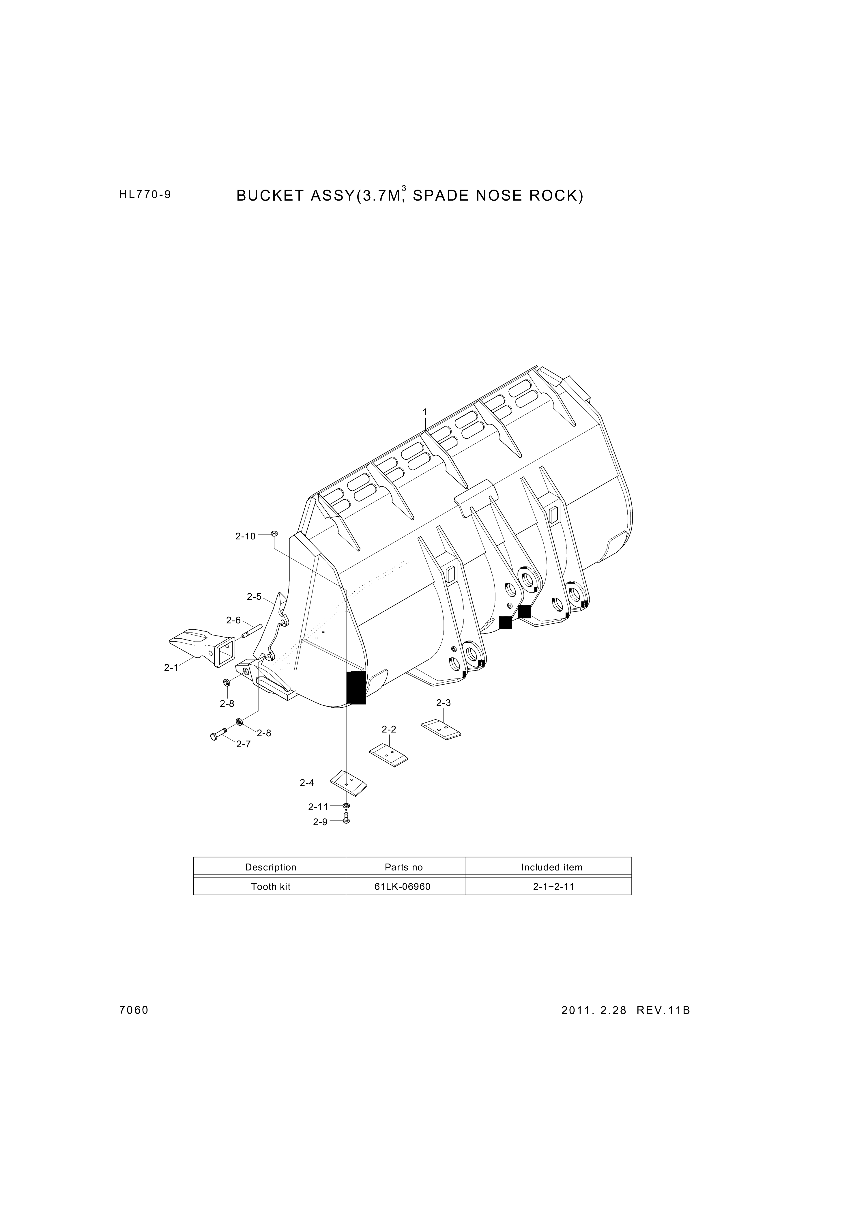 drawing for Hyundai Construction Equipment 61LH-06870GG - PROTECTOR-VERTICAL (figure 2)