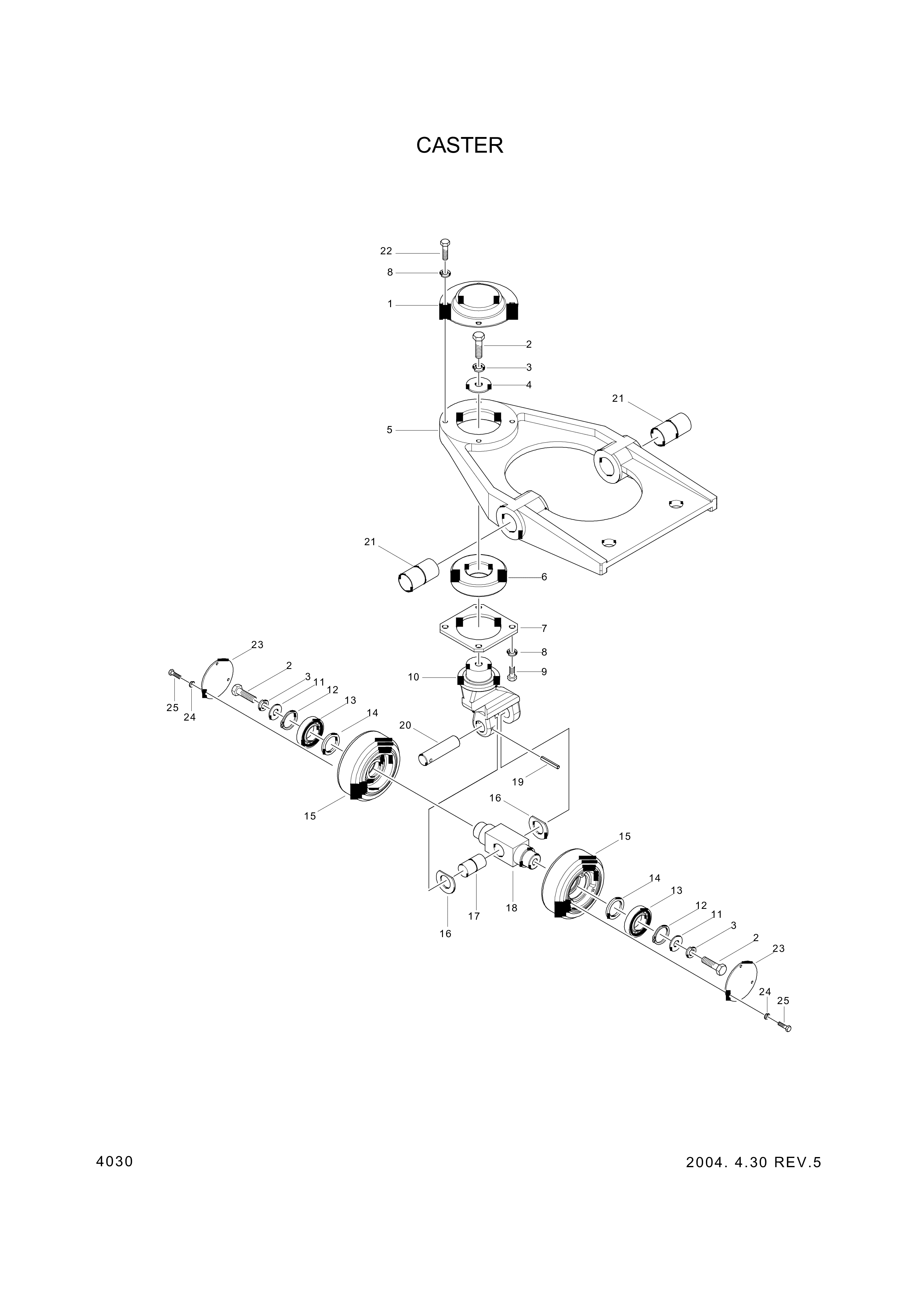 drawing for Hyundai Construction Equipment 3542029100 - PIN-CENTER (figure 3)