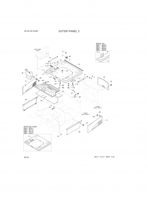 Technical drawing of Hyundai Construction Equipment S461-080206 PIN-SPLIT with dimensions and layout (figure 4)