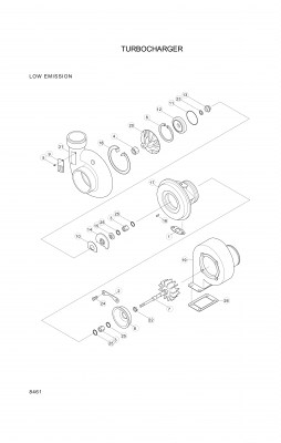 Technical drawing of Hyundai Construction Equipment 3537163 RING-RETAINING with dimensions and layout (figure 3)