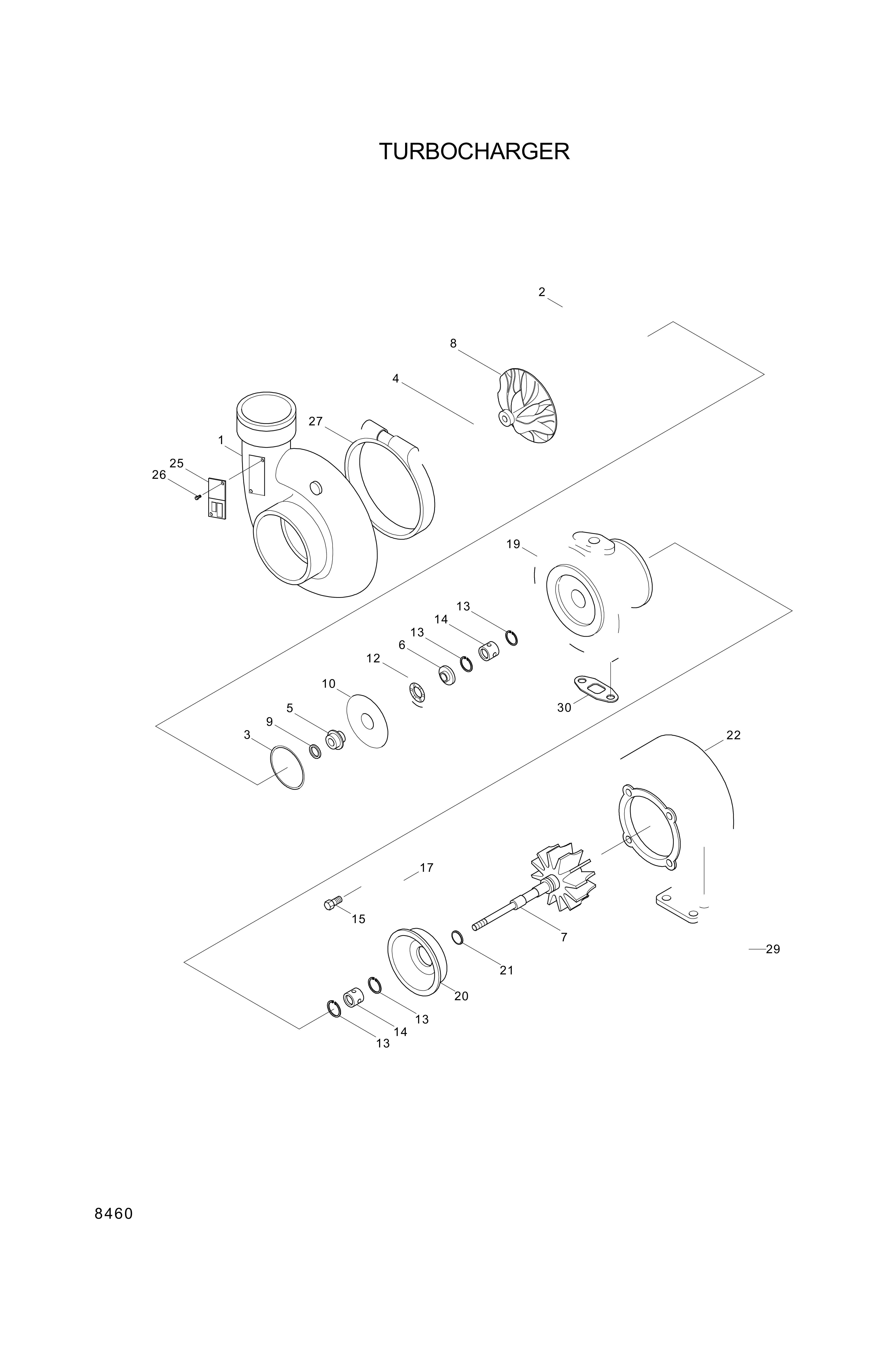 drawing for Hyundai Construction Equipment YUBP-05470 - HOUSING-BEARING (figure 2)