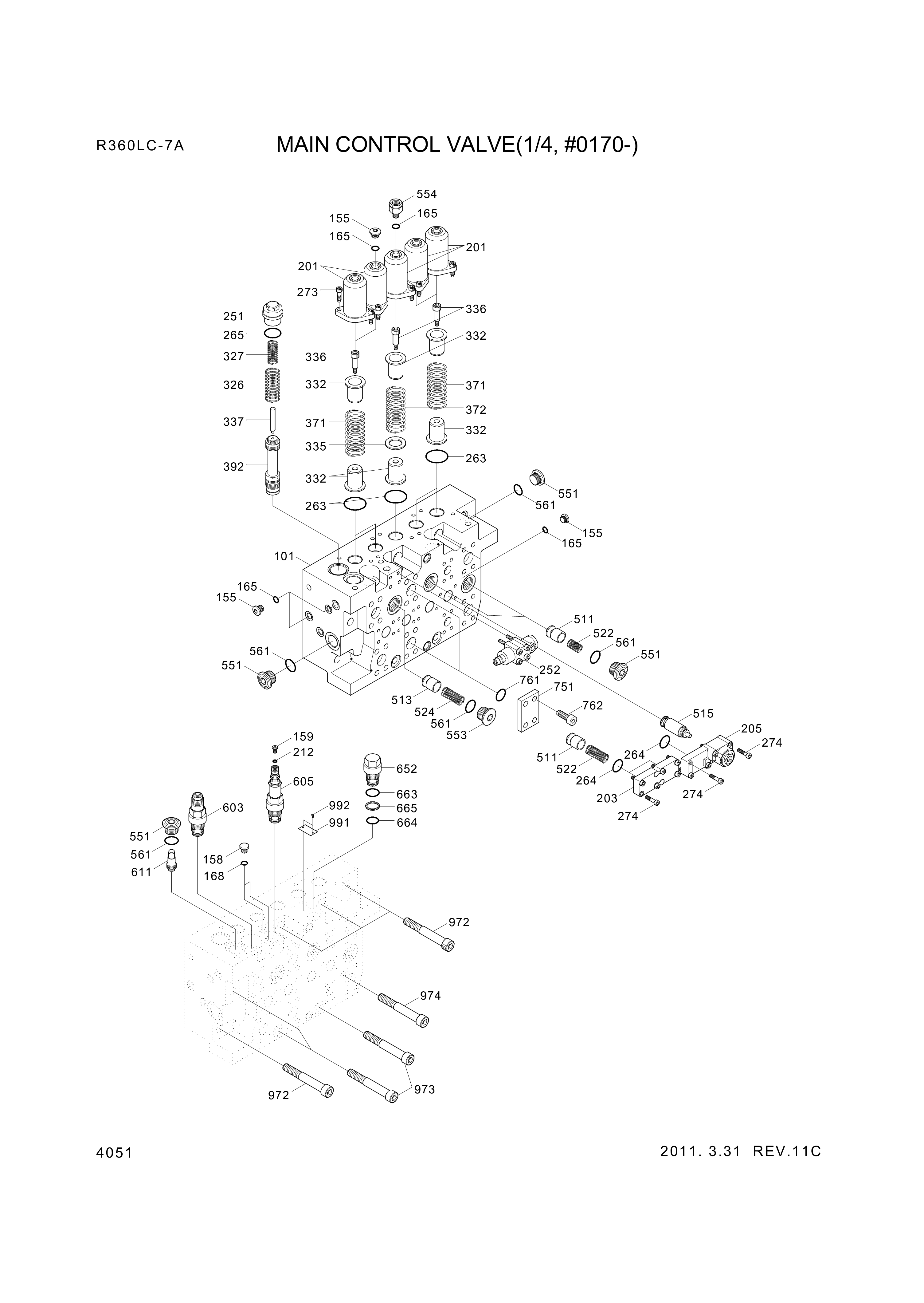 drawing for Hyundai Construction Equipment XJBN-01355 - LOCK-VALVE (figure 3)