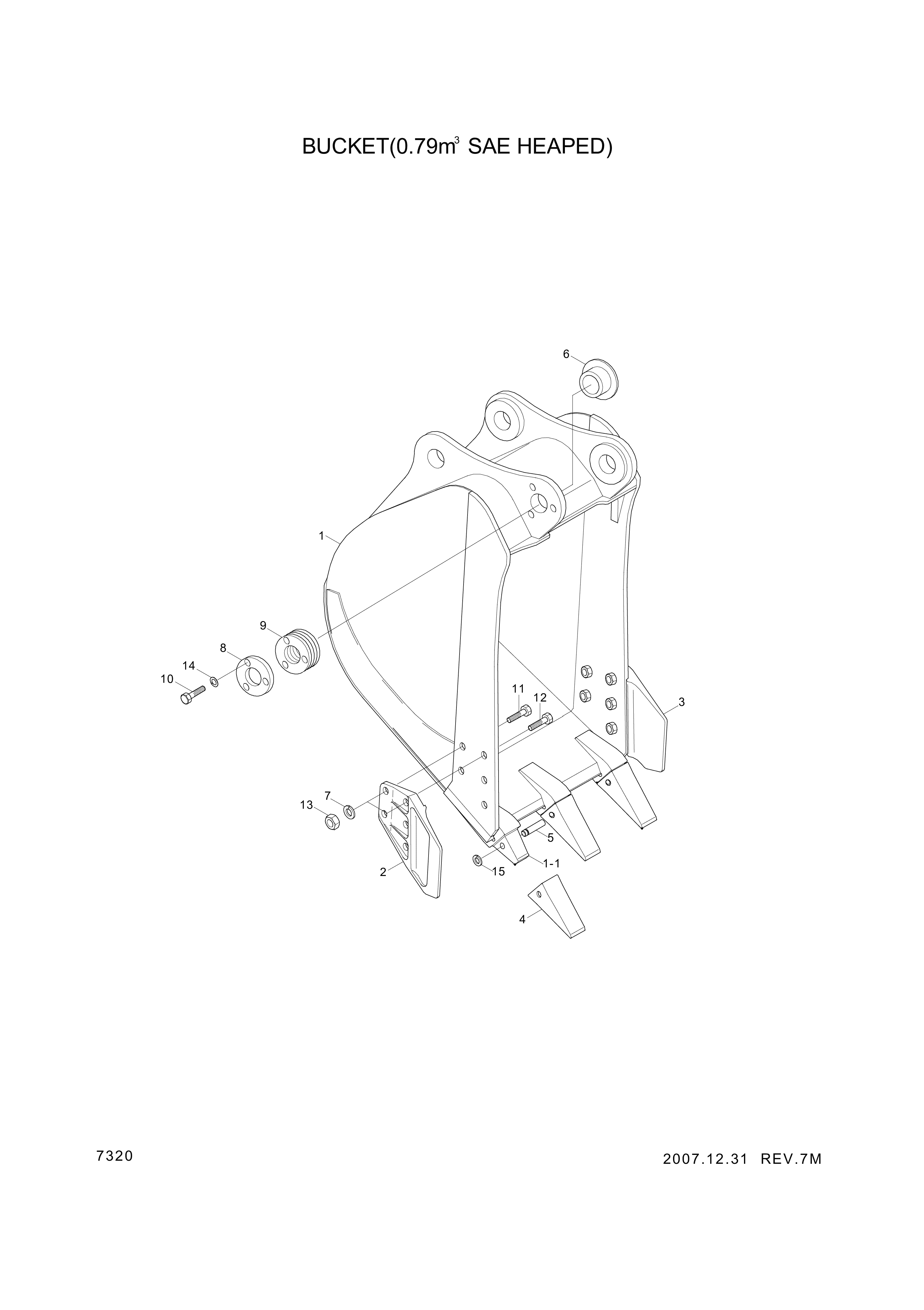 drawing for Hyundai Construction Equipment 61N8-31012 - BUCKET (figure 4)