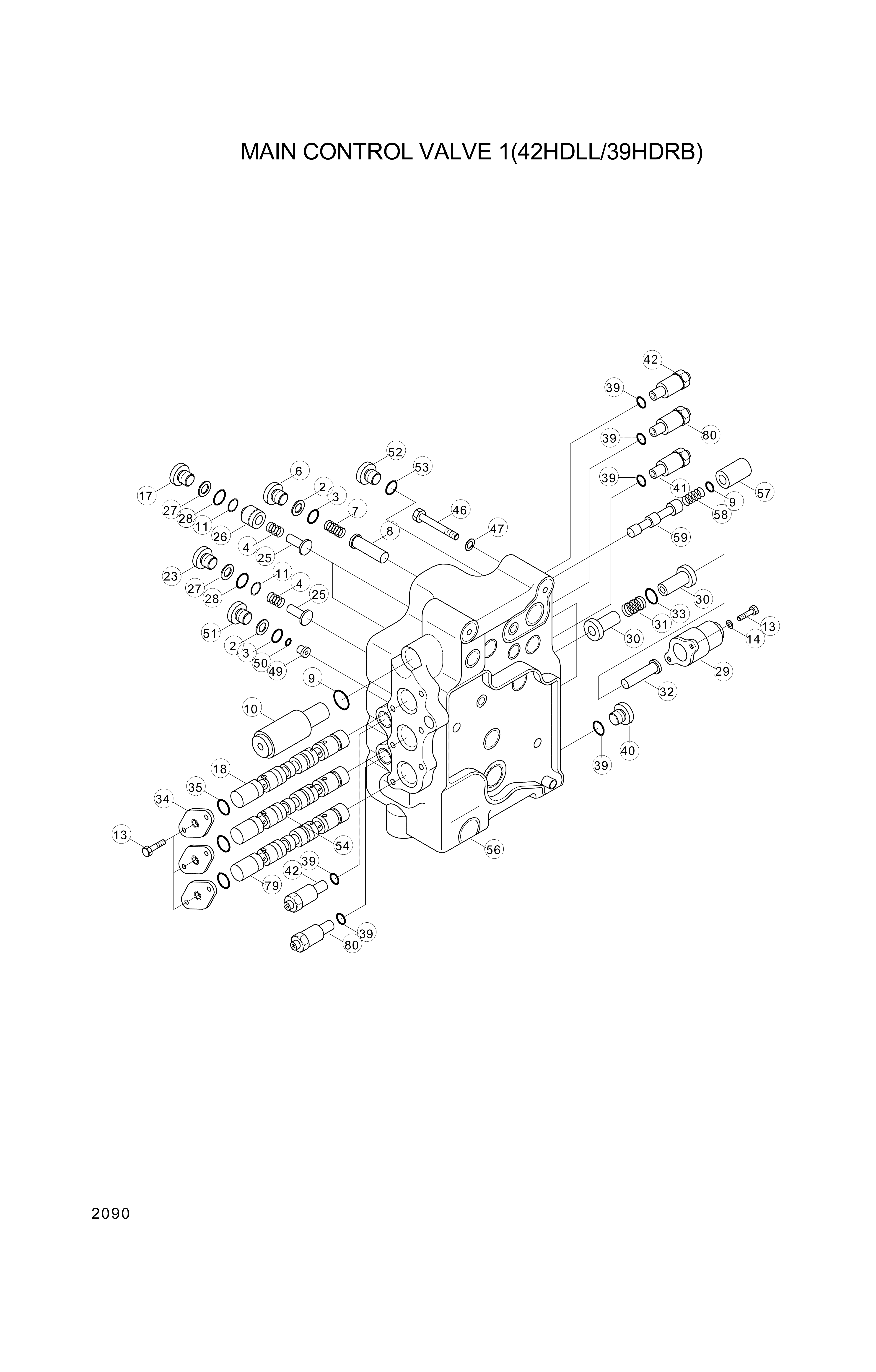 drawing for Hyundai Construction Equipment 3537-171-270-30 - VALVE ASSY-RELIEF (figure 4)