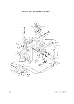 Technical drawing of Hyundai Construction Equipment 9410281 FITTING with dimensions and layout (figure 4)