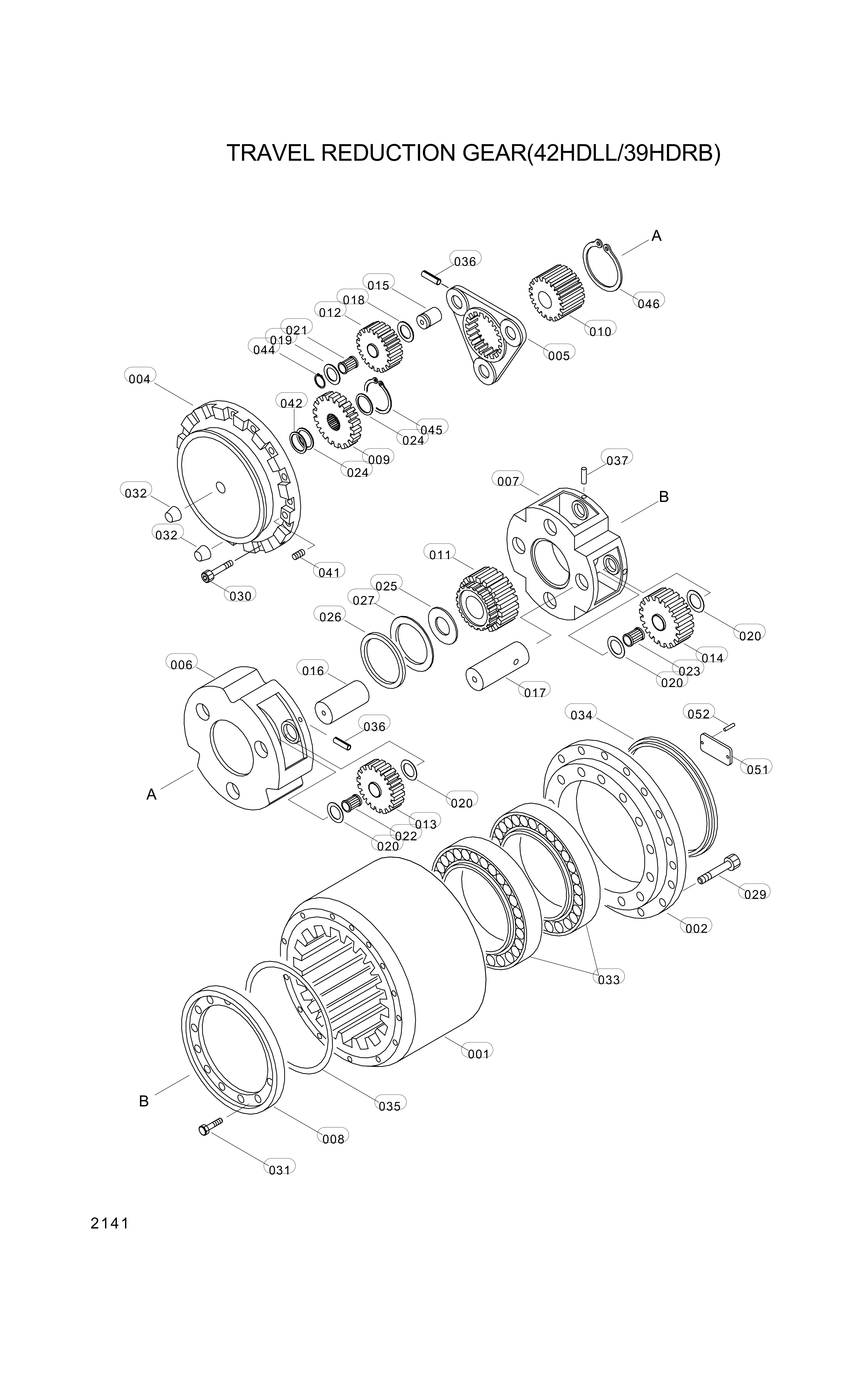 drawing for Hyundai Construction Equipment 35050BBA-012 - GEAR-PLANETARY NO1(25 GEAR) (figure 2)