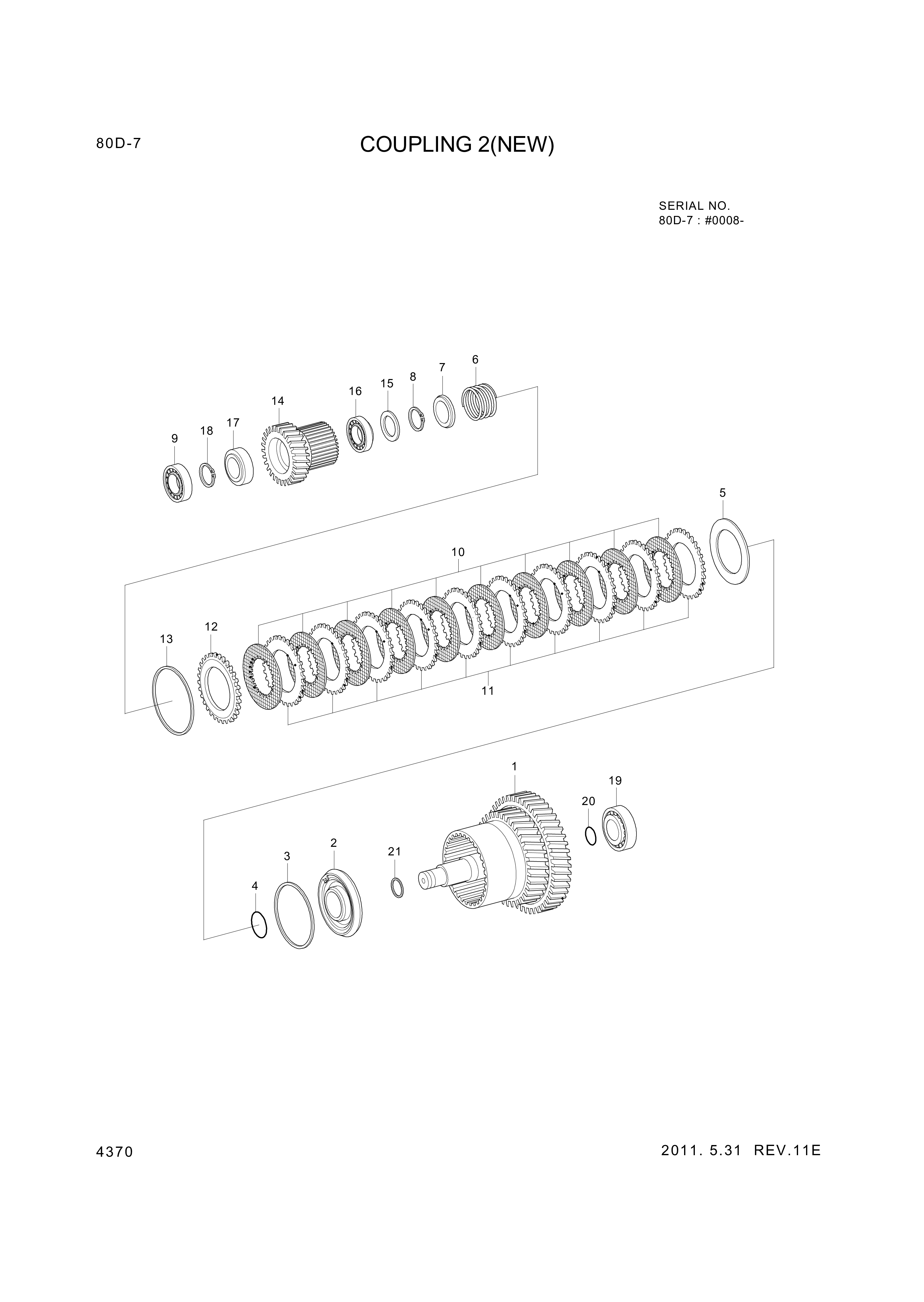 drawing for Hyundai Construction Equipment ZGAQ-03082 - COUPLING (figure 3)
