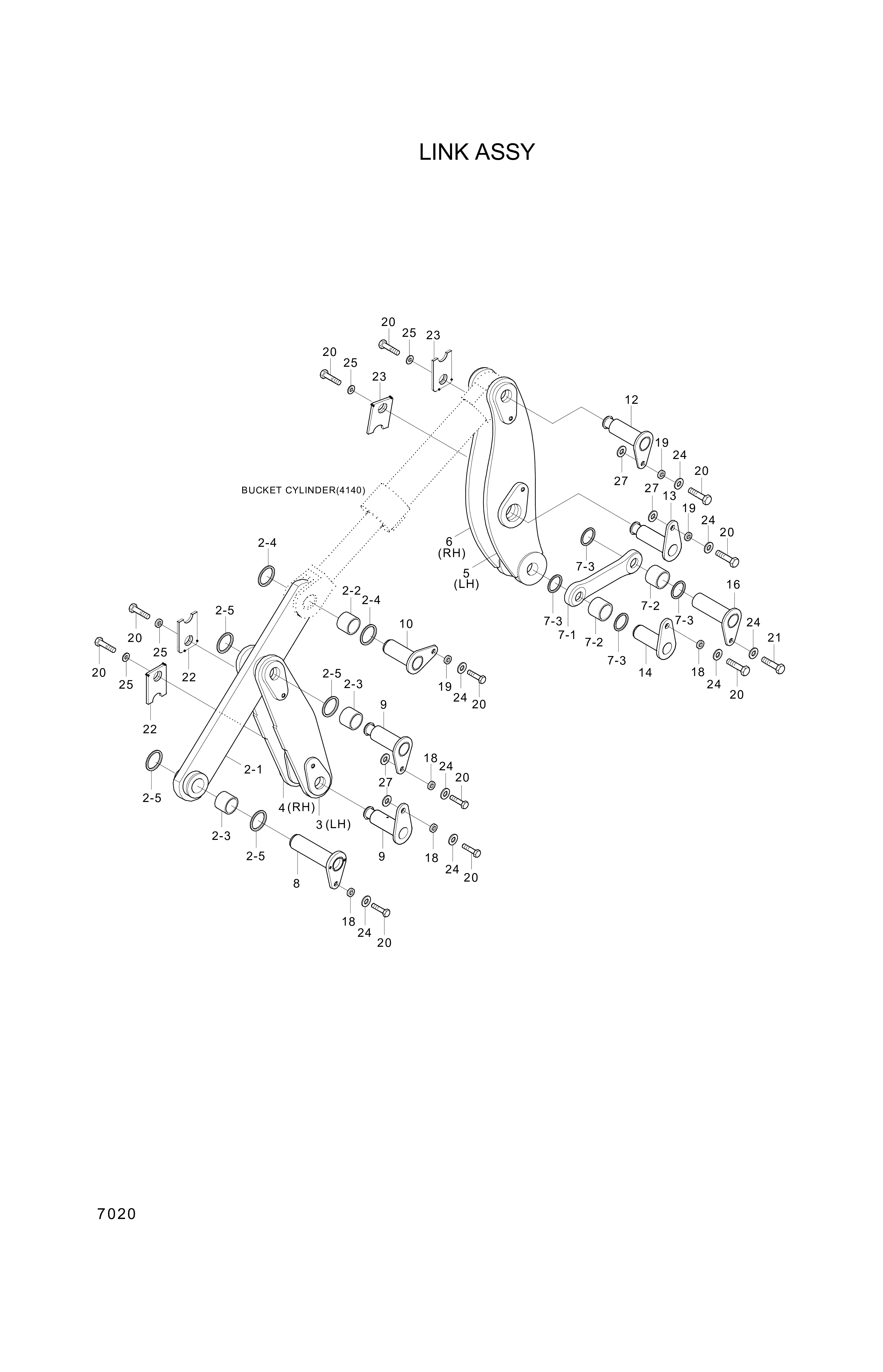 drawing for Hyundai Construction Equipment 61LD-10520 - BUSHING-PIN (figure 4)