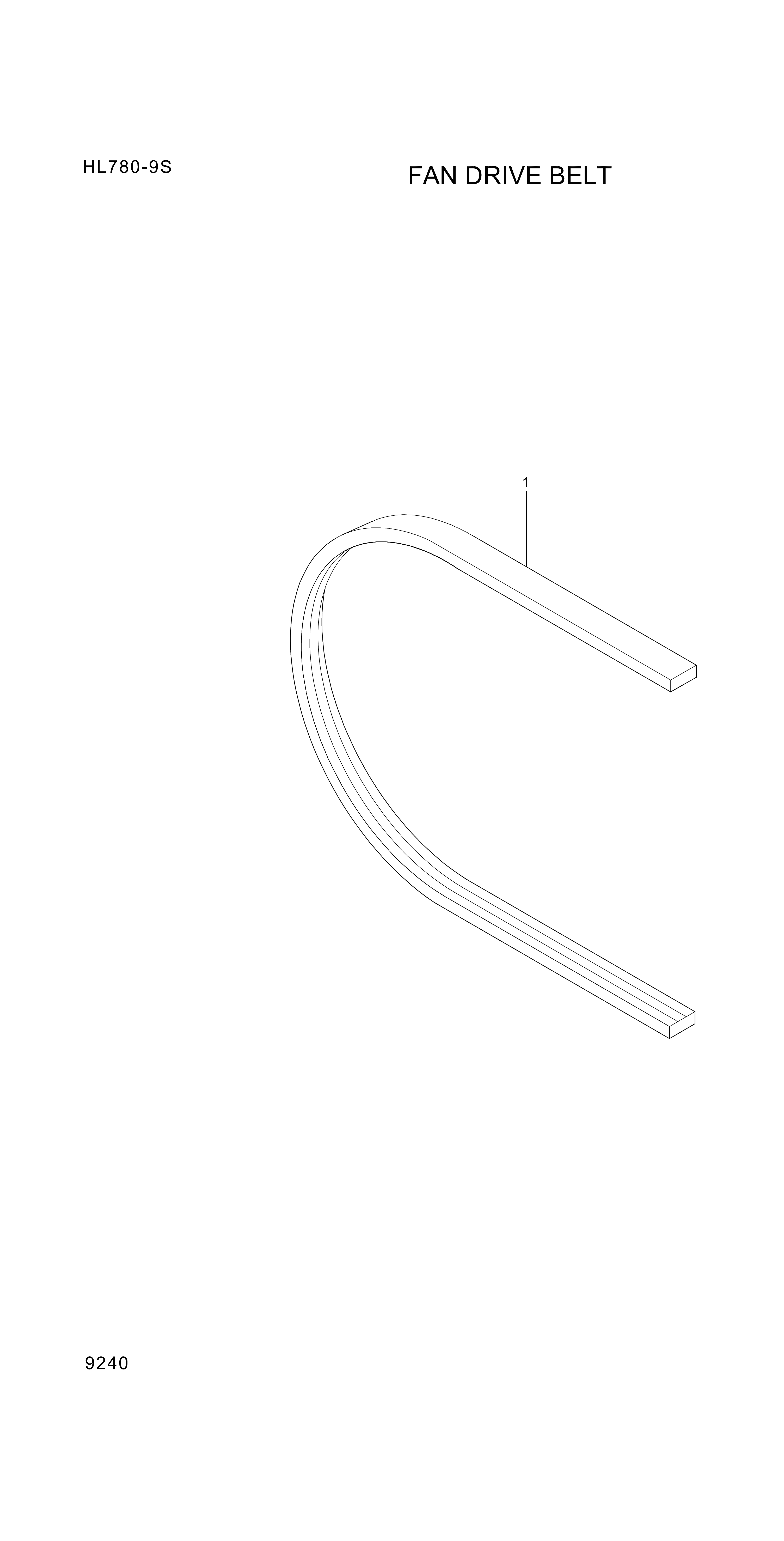 drawing for Hyundai Construction Equipment 3289997S - BELT,V RIBBED (figure 3)