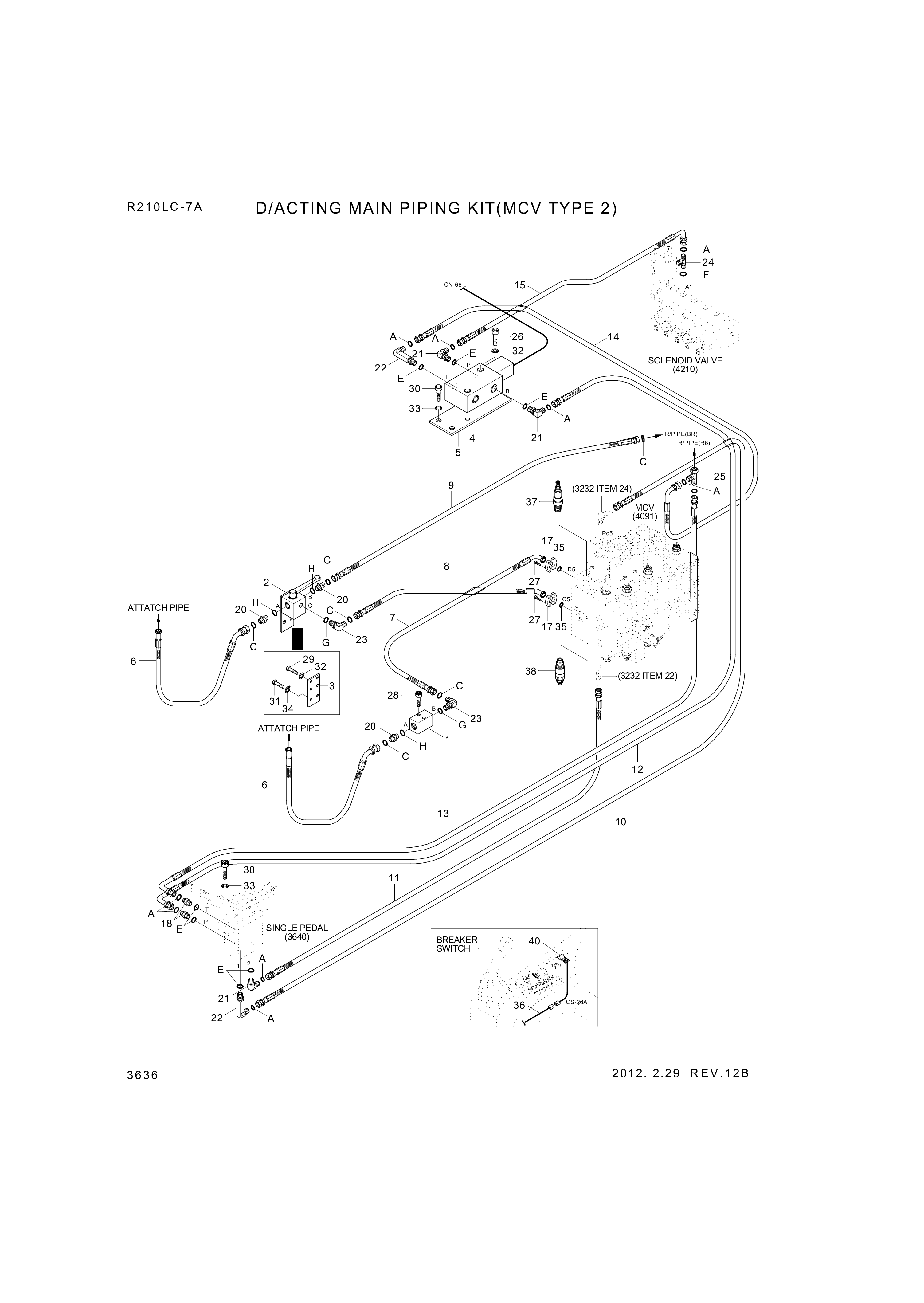 drawing for Hyundai Construction Equipment P930-042070 - HOSE ASSY-ORFS&THD (figure 5)