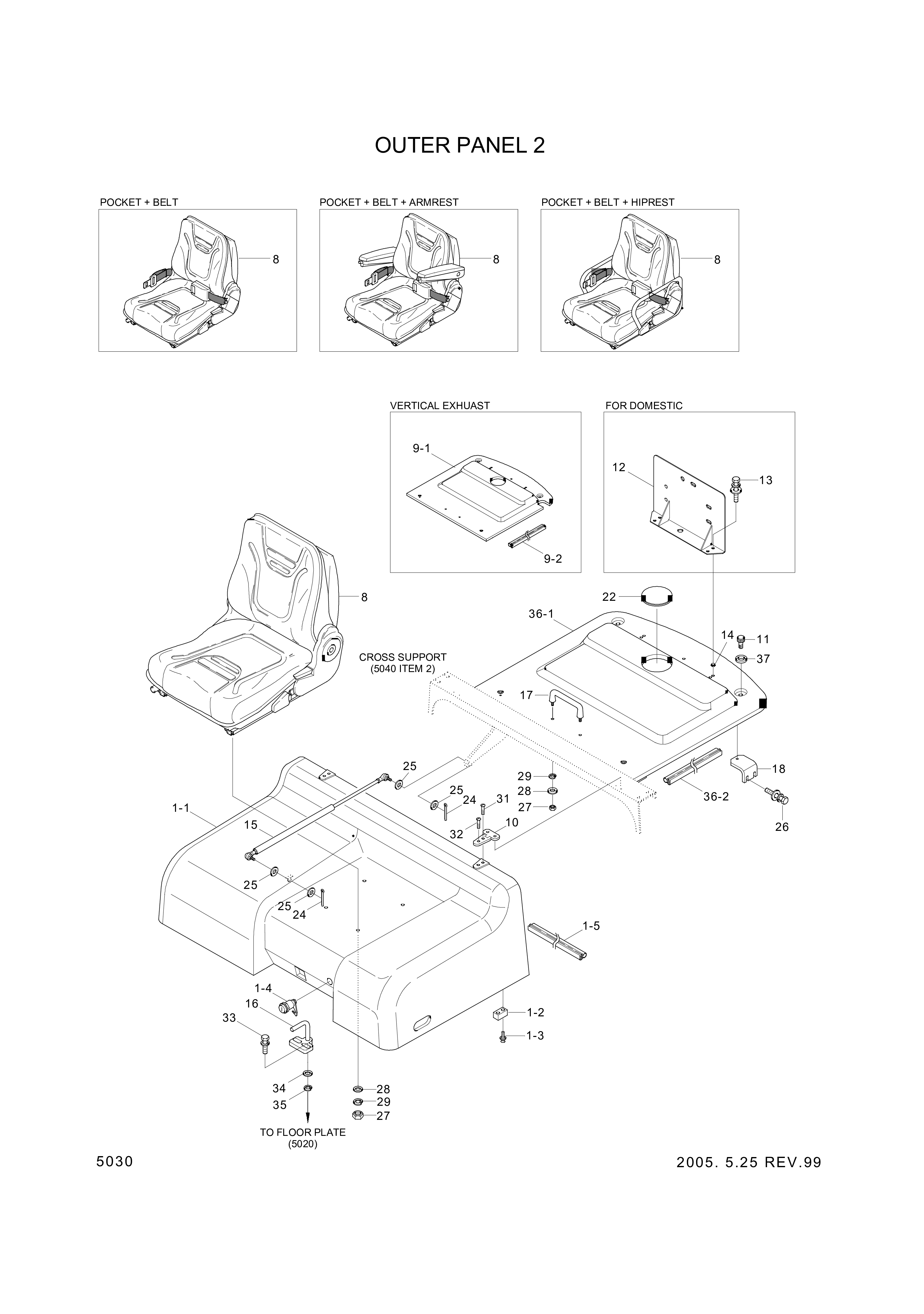 drawing for Hyundai Construction Equipment S141-060452 - BOLT-FLAT (figure 5)