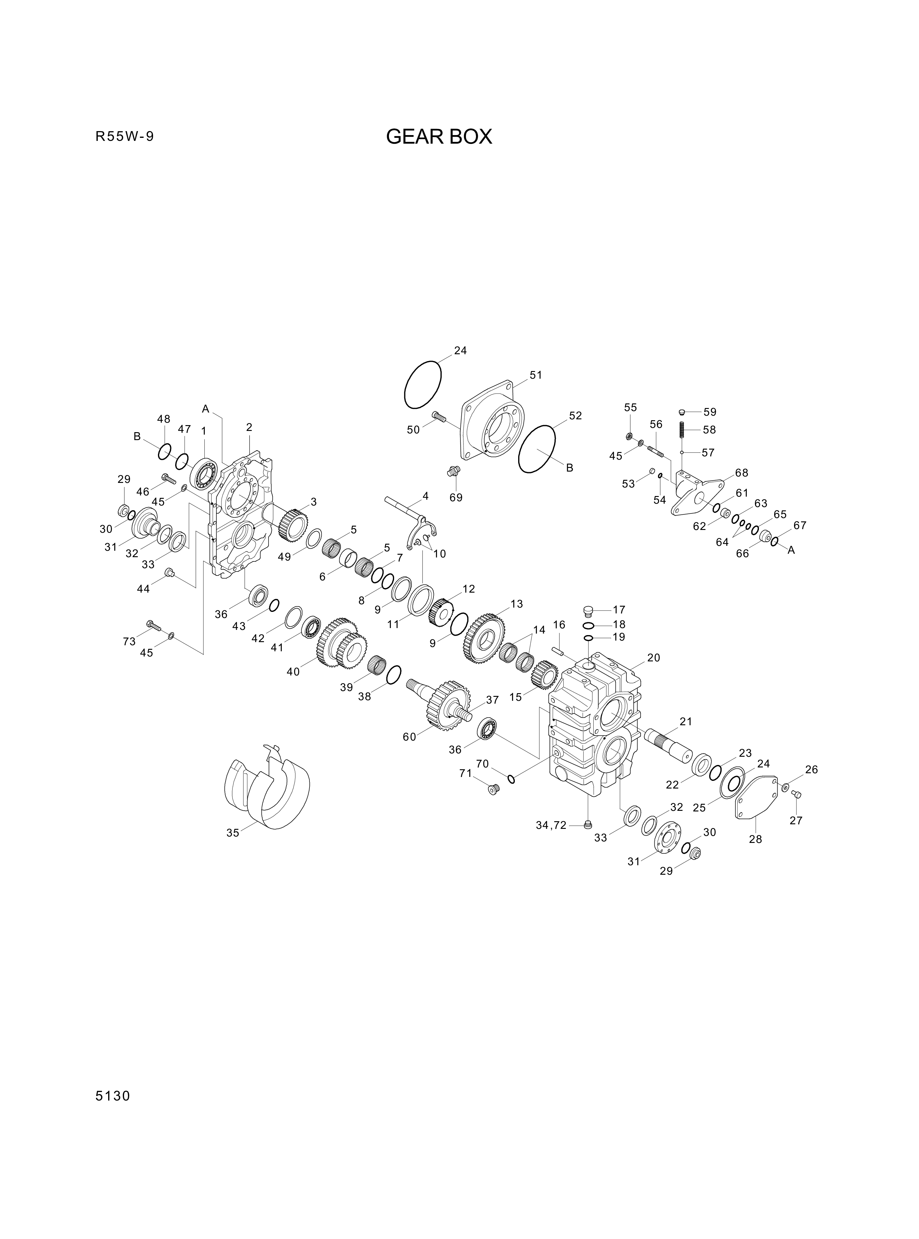 drawing for Hyundai Construction Equipment 3551413001 - GEAR (figure 3)