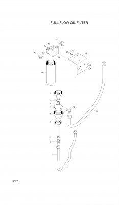 Technical drawing of Hyundai Construction Equipment YUBP-06798 SCREW-HEX with dimensions and layout (figure 2)
