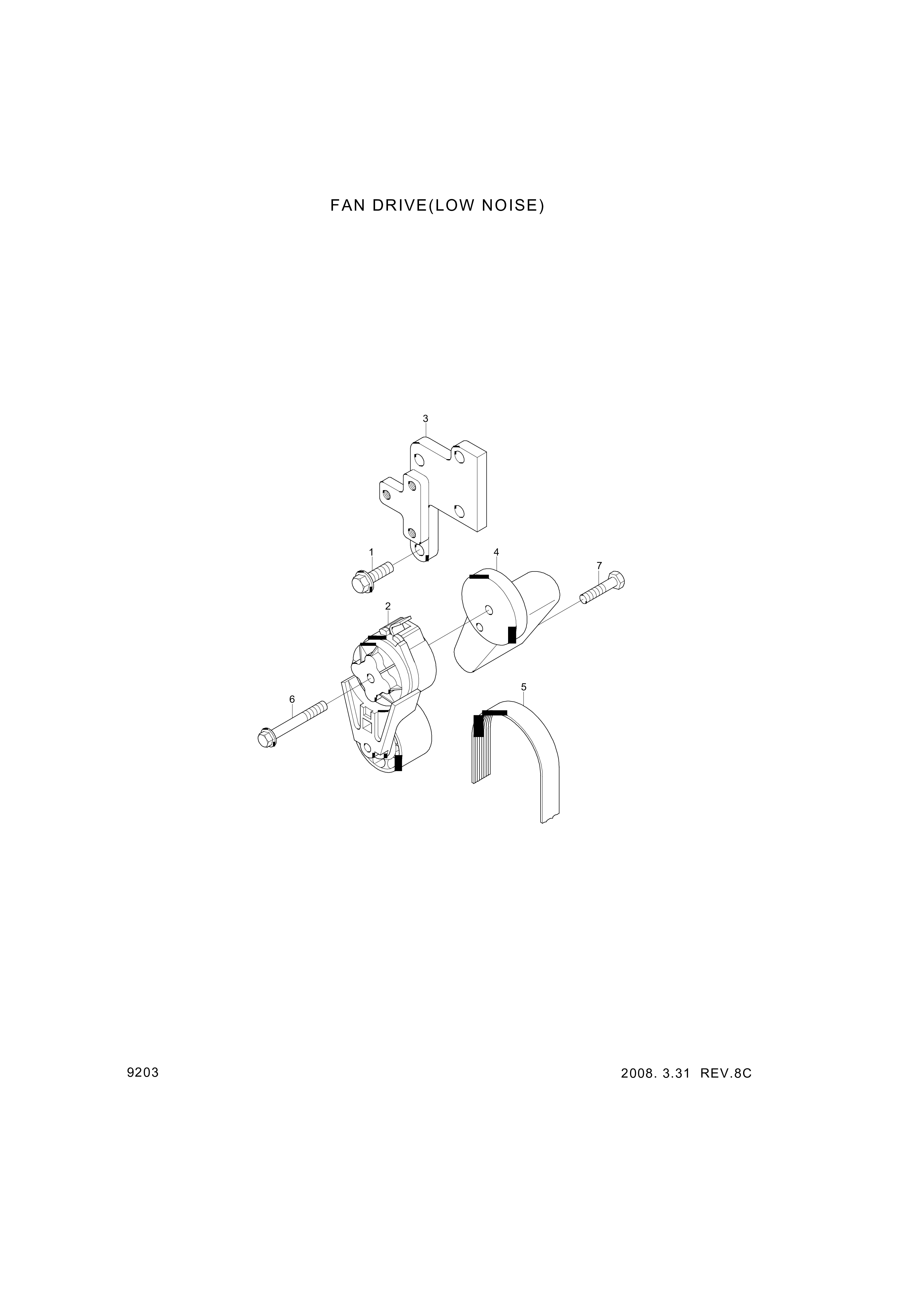 drawing for Hyundai Construction Equipment YUBP-04917 - BELT-FAN (figure 1)