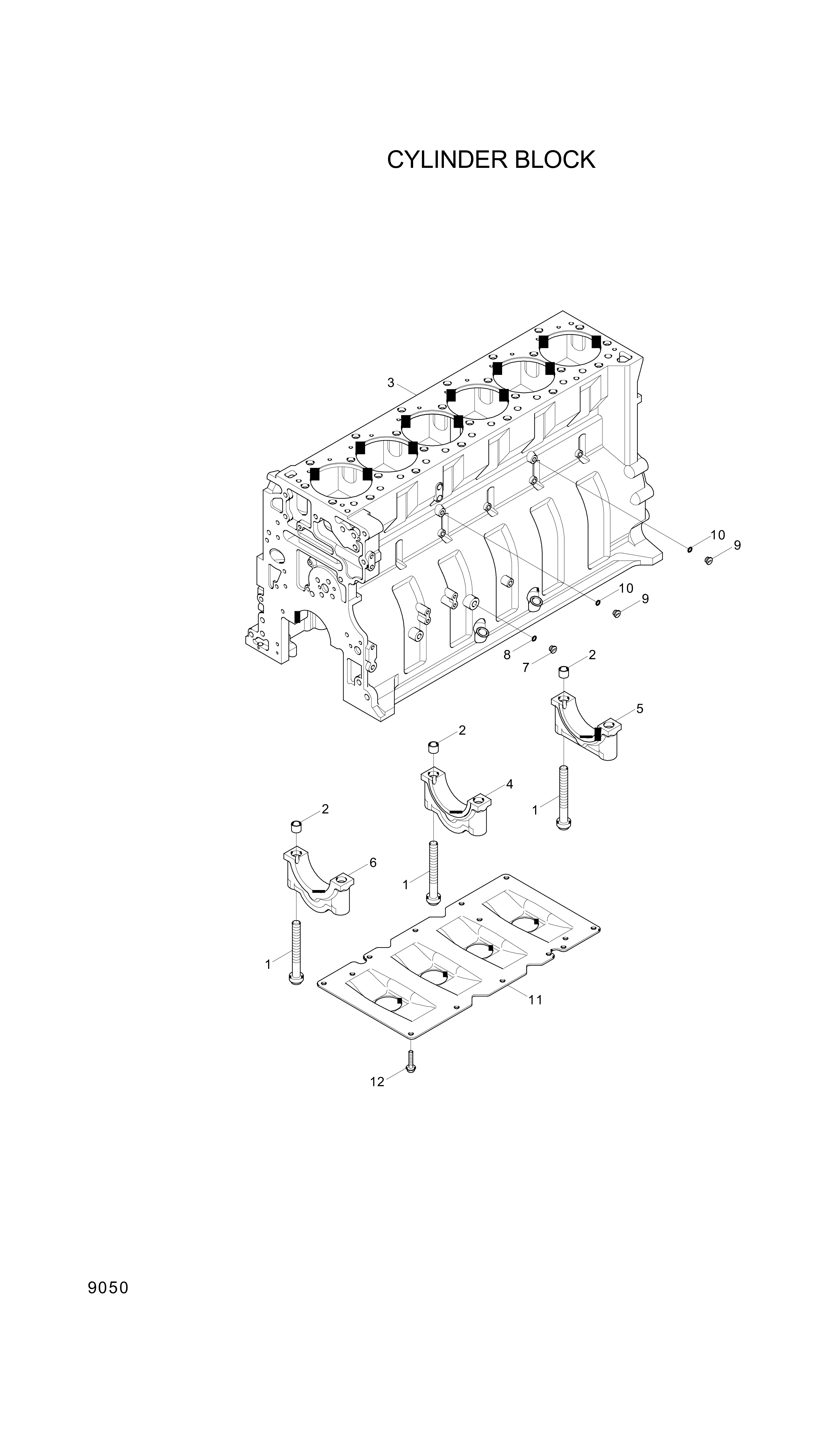 drawing for Hyundai Construction Equipment YUBP-05900 - CAP-M/BEARING (figure 1)