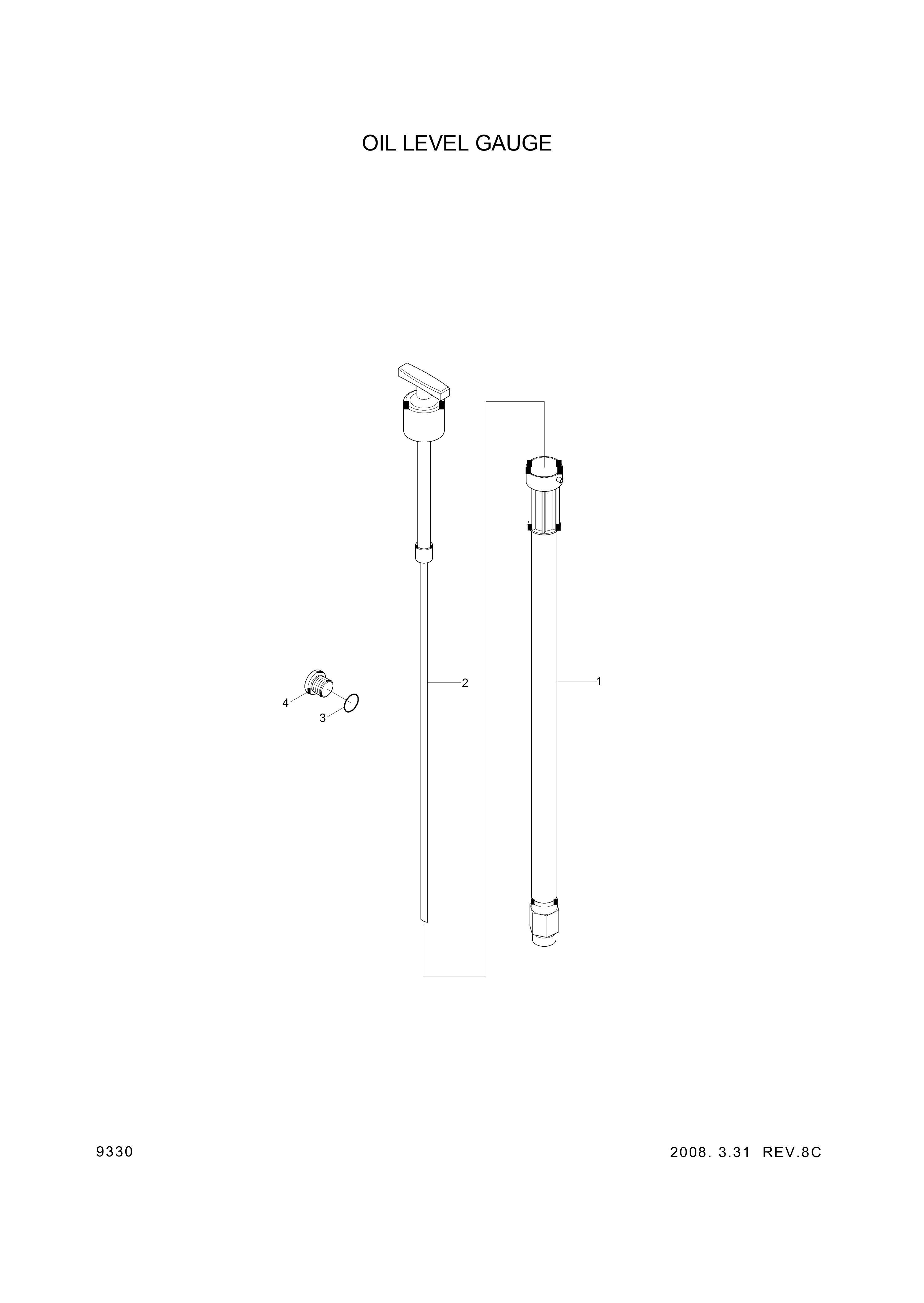 Technical drawing of Hyundai Construction Equipment YUBP-04824 PIPE-DIPSTICK with dimensions and layout