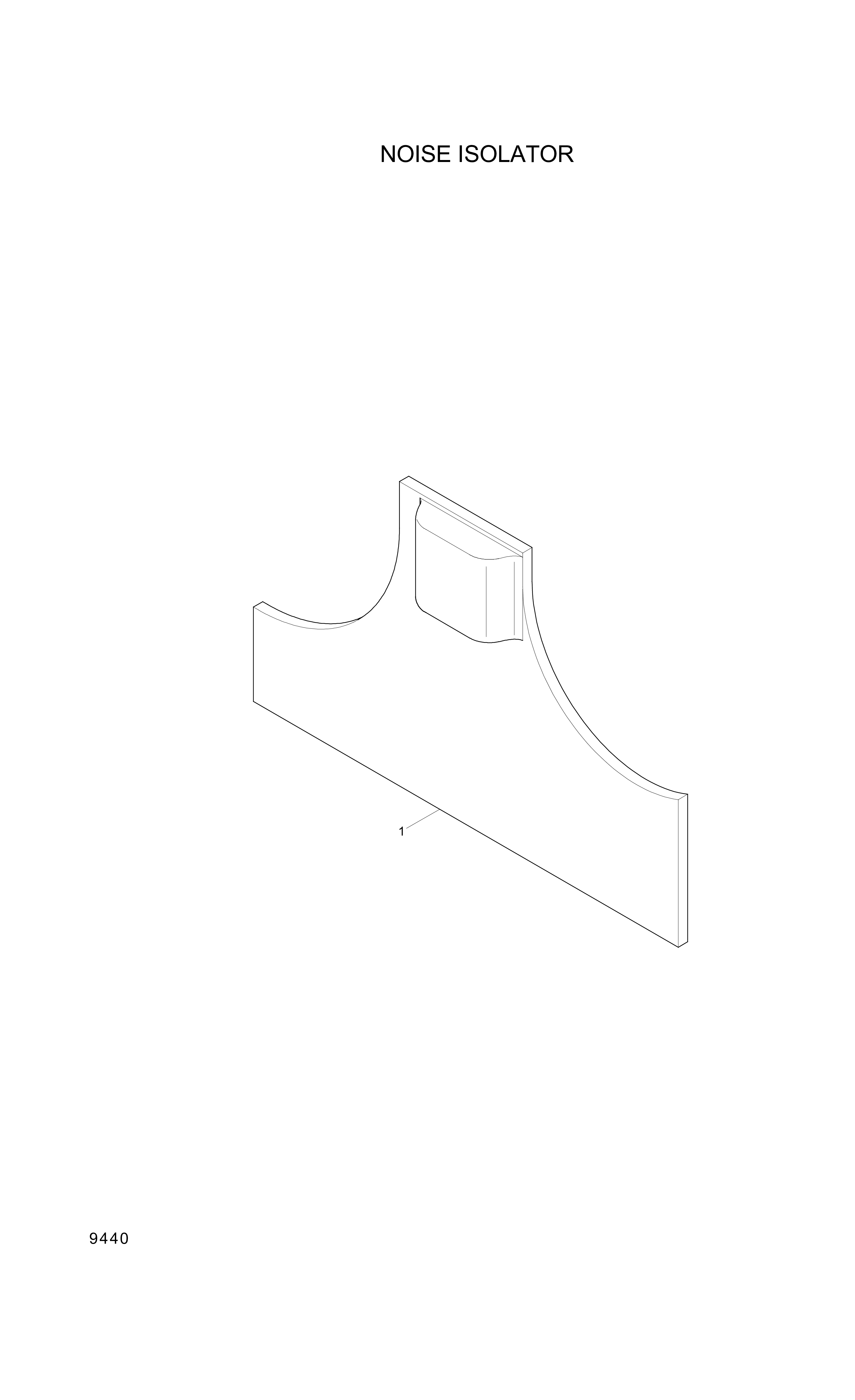 drawing for Hyundai Construction Equipment YUBP-05825 - INSULATOR-NOISE (figure 1)
