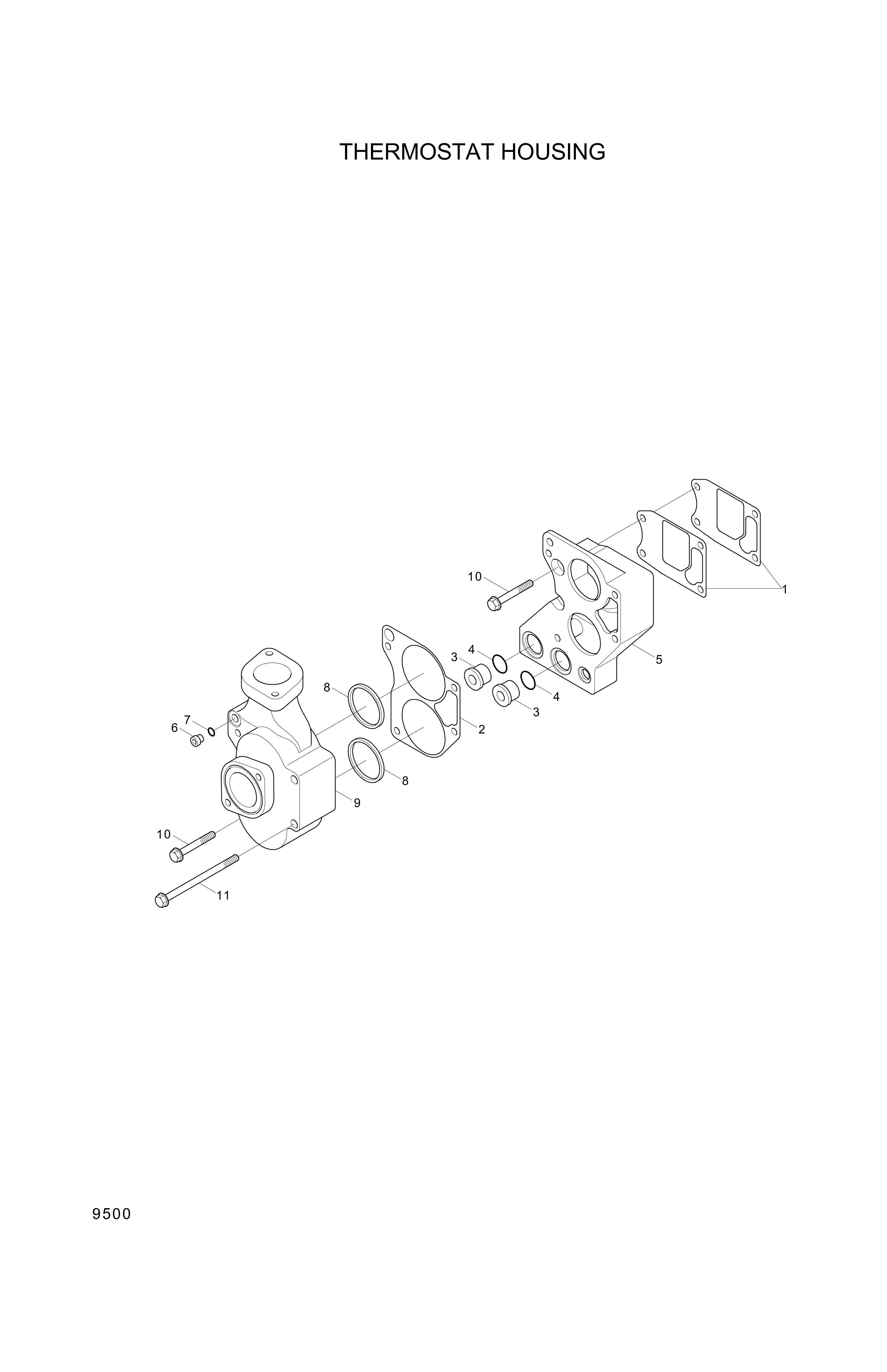 drawing for Hyundai Construction Equipment 3084879 - SEAL-THERMOSTAT (figure 1)