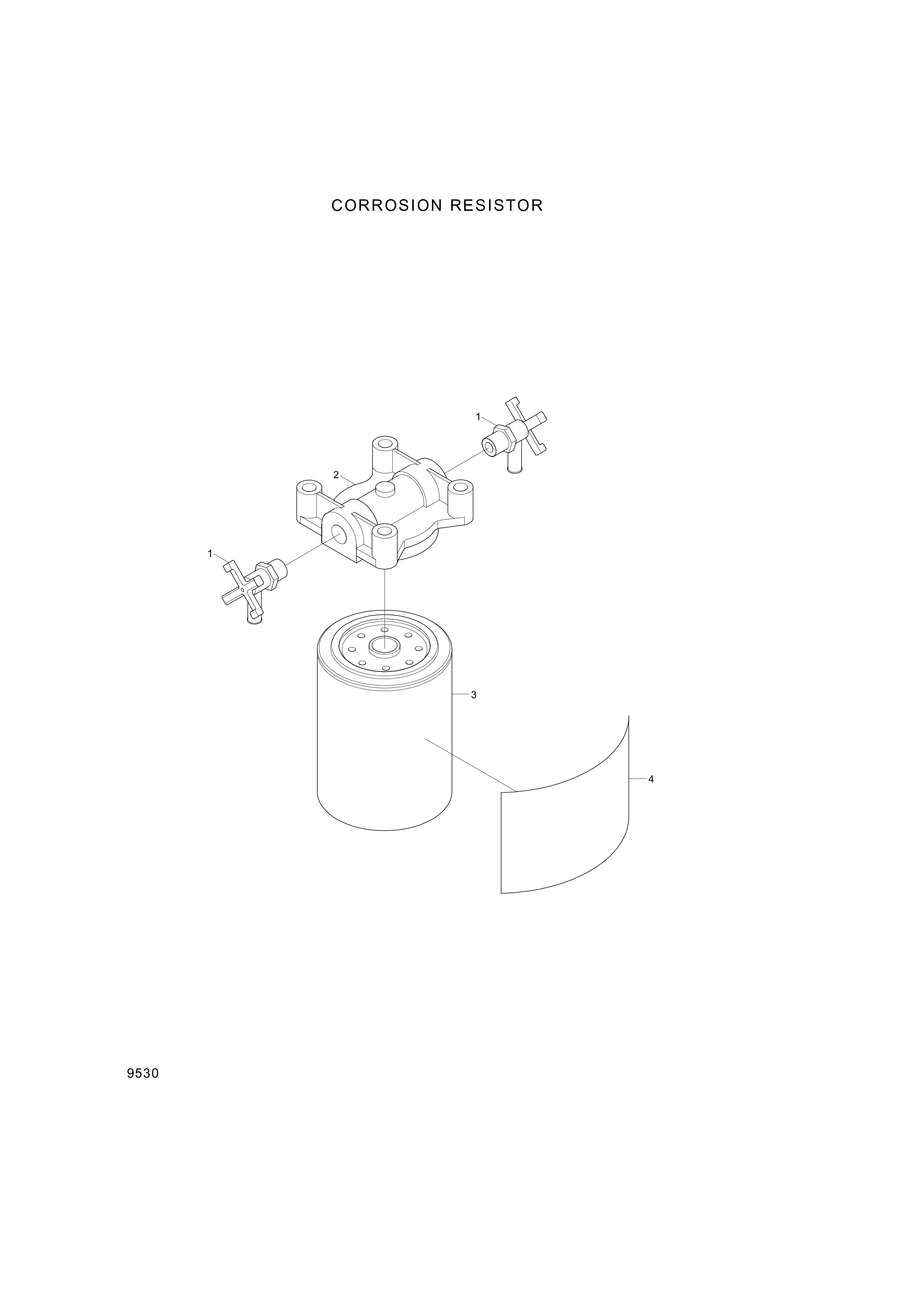 drawing for Hyundai Construction Equipment YUBP-04803 - FILTER-CORROSION RESISTOR (figure 2)