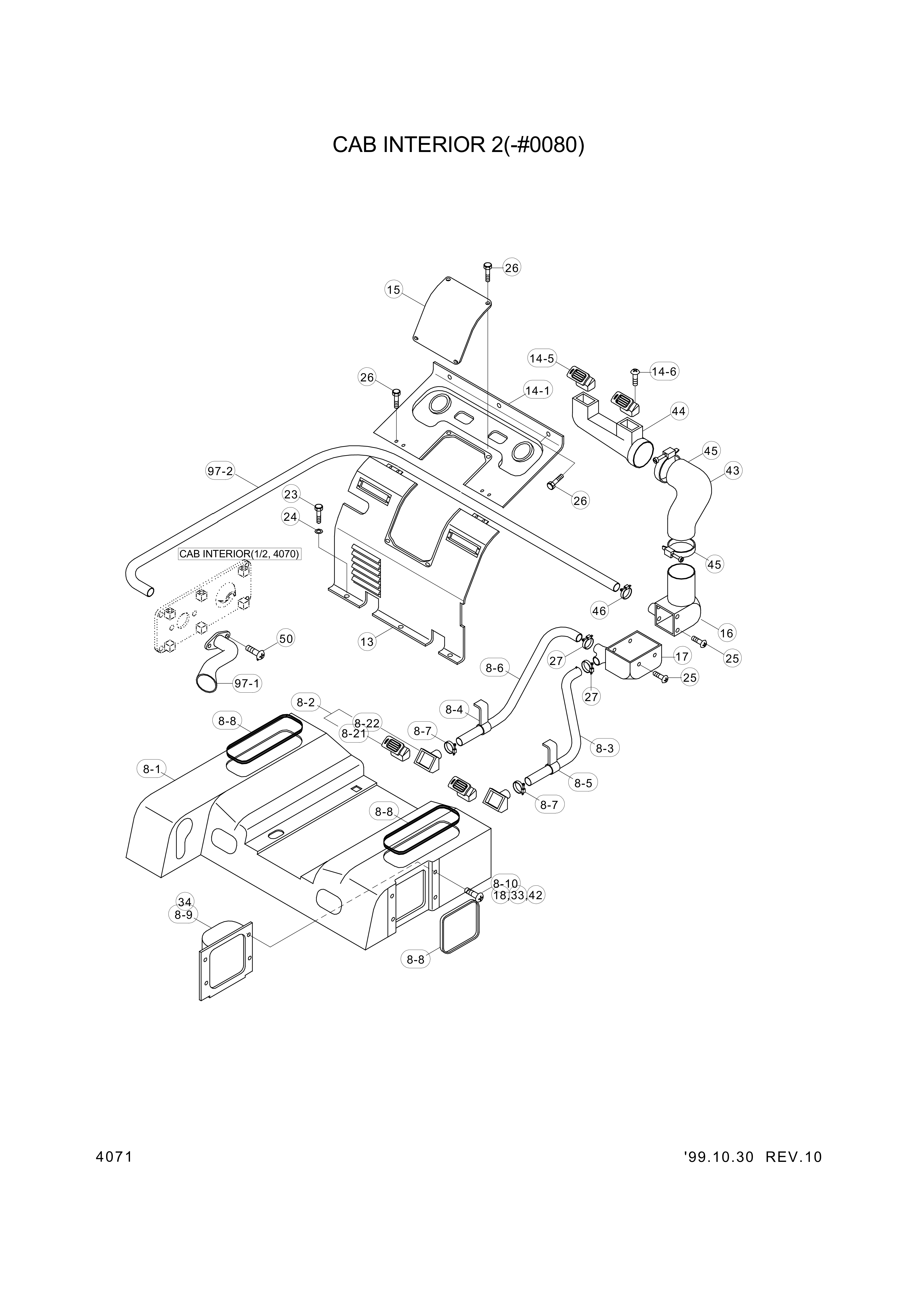 drawing for Hyundai Construction Equipment 97490-34000 - VENT-AIR (figure 5)