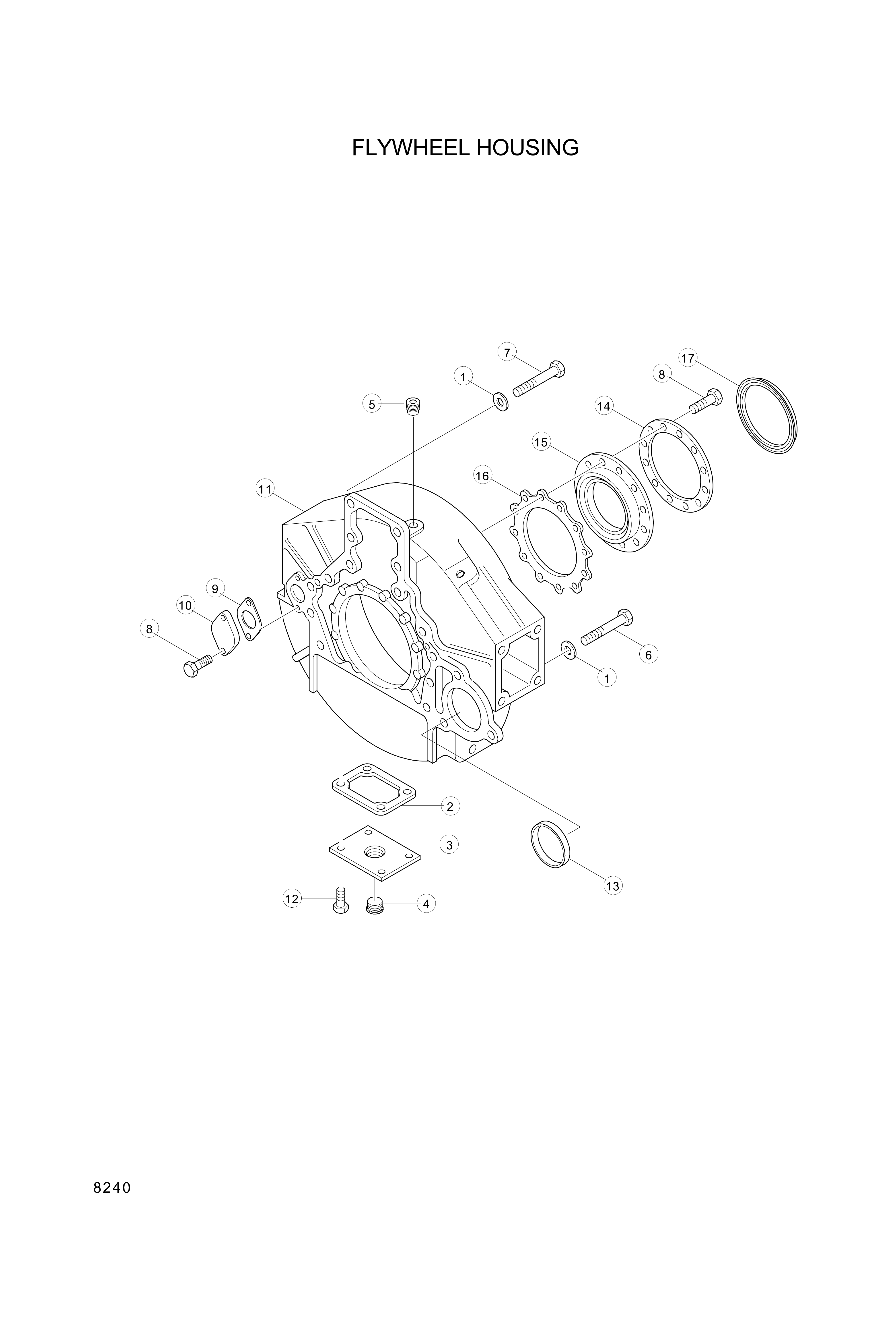 drawing for Hyundai Construction Equipment YUBP-06780 - GASKET (figure 4)