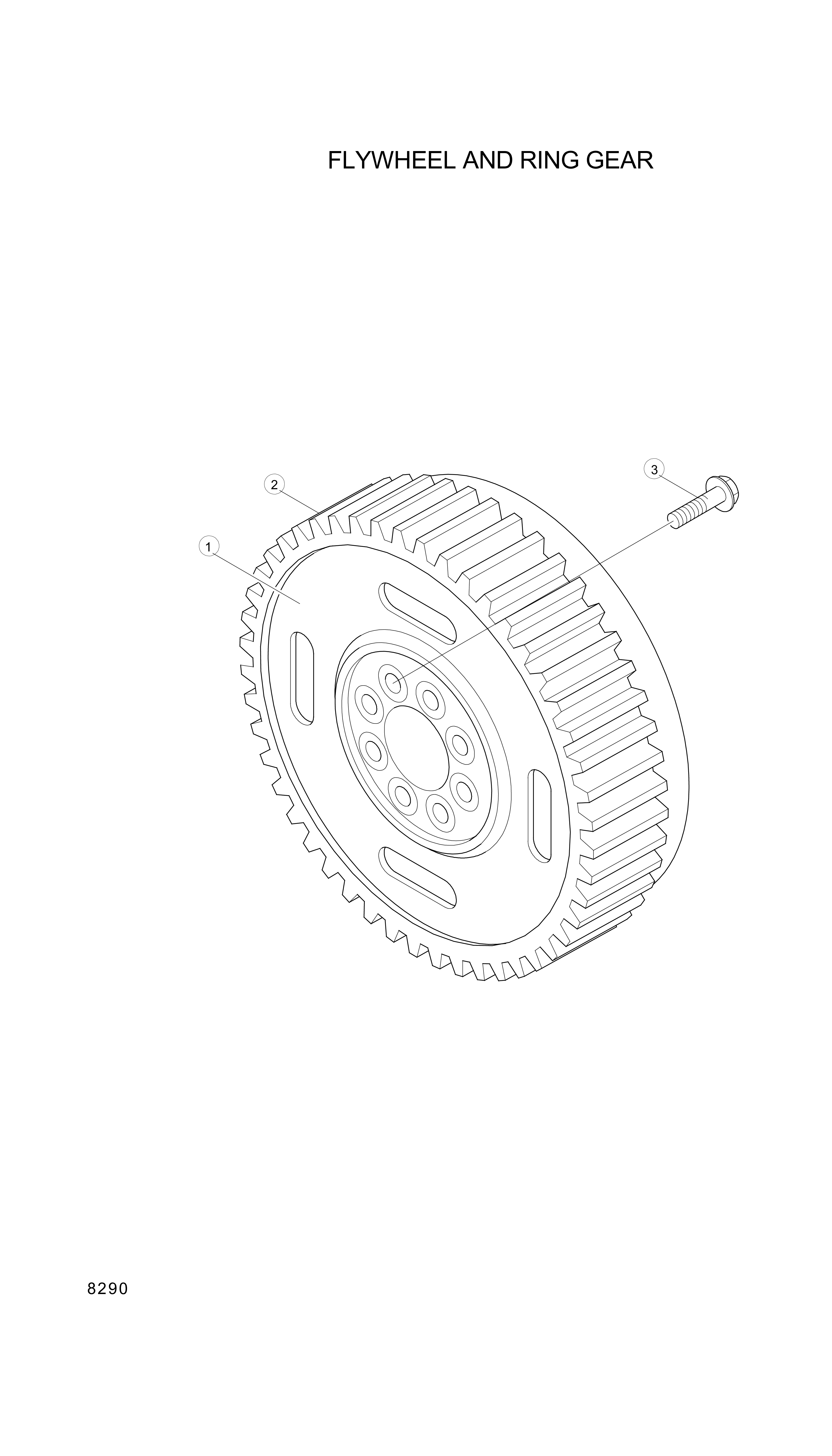 drawing for Hyundai Construction Equipment 3254625 - FLYWHEEL (figure 2)