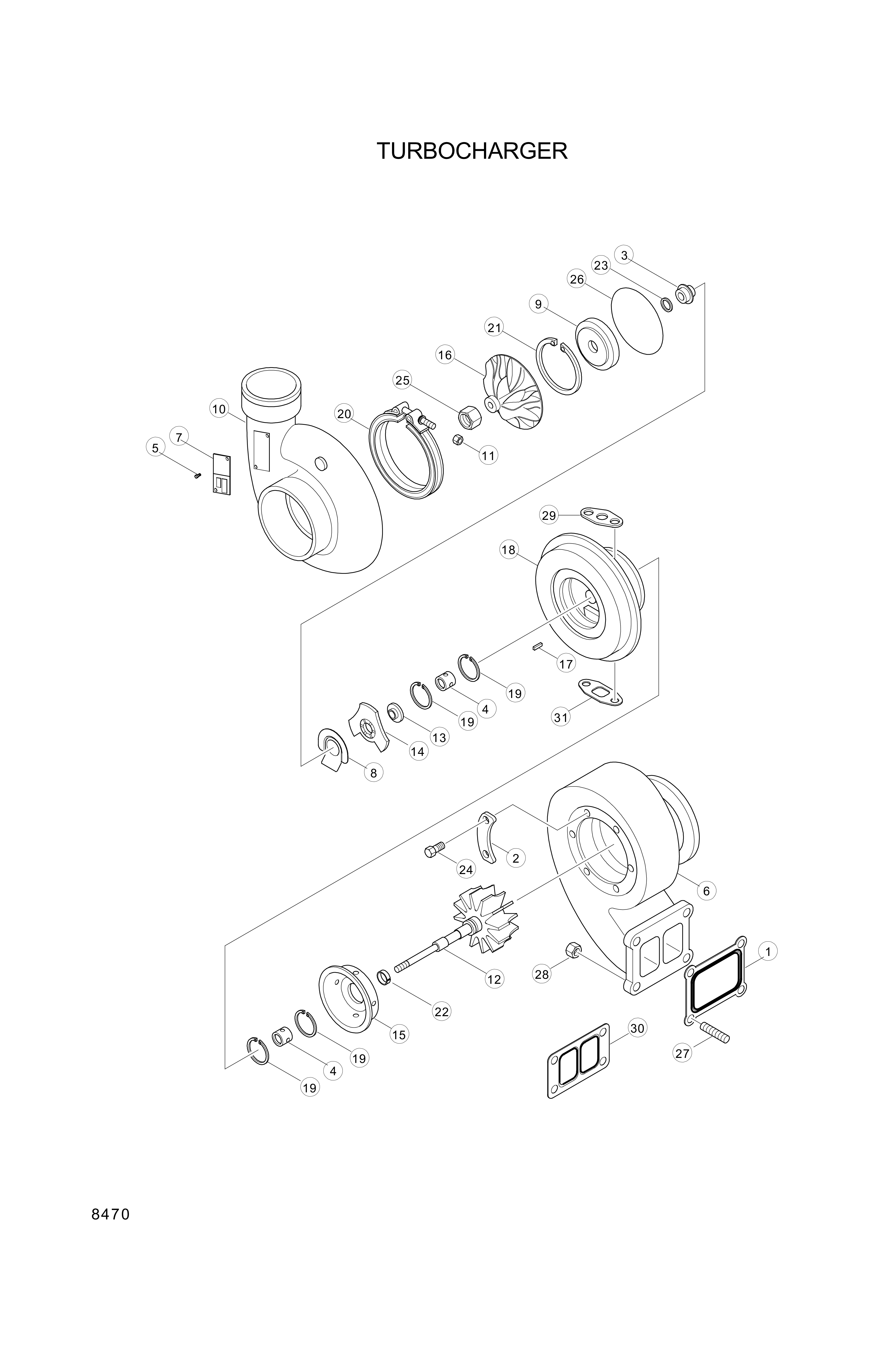 drawing for Hyundai Construction Equipment YUBP-05529 - HOUSING (figure 2)