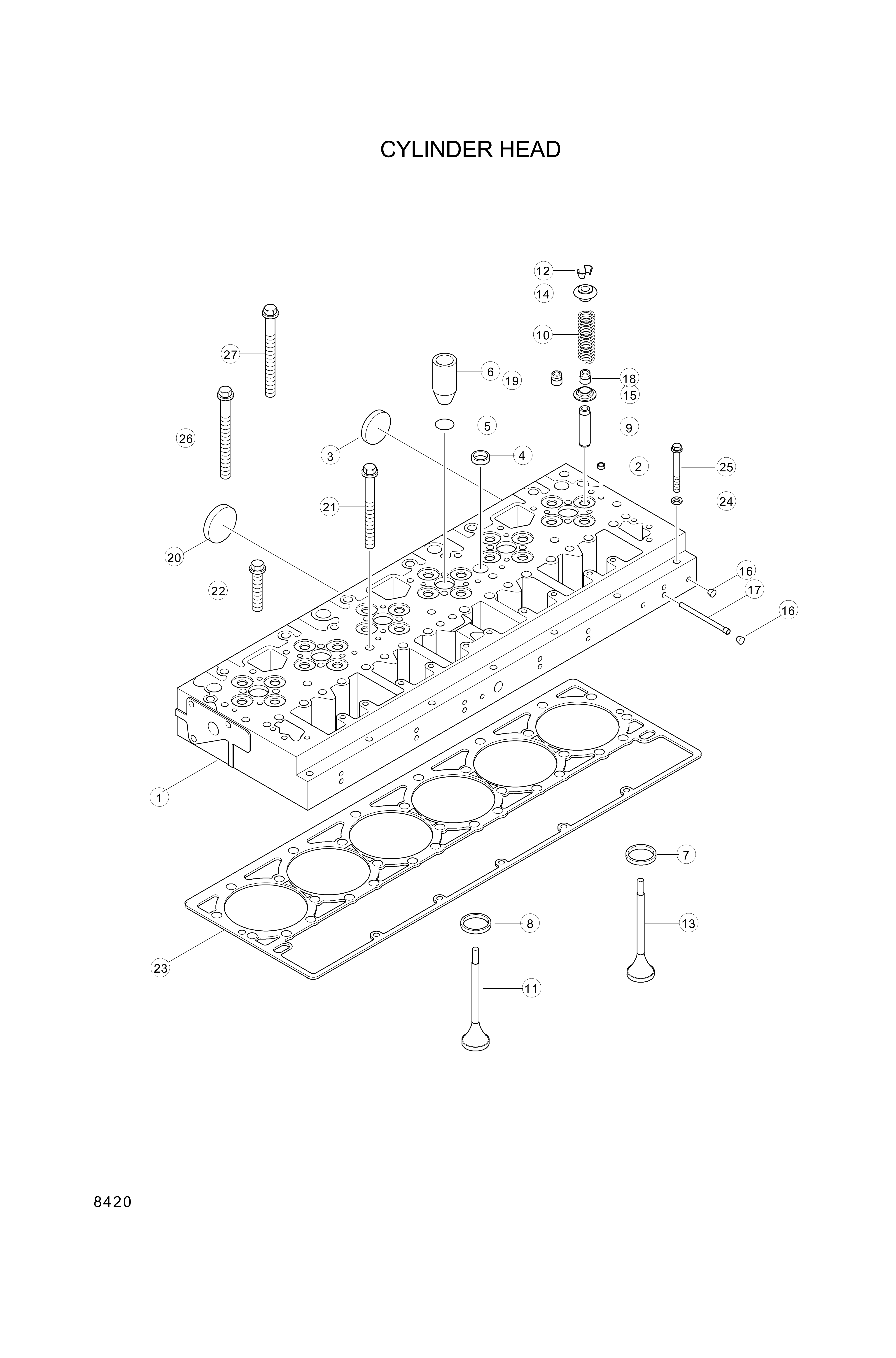 drawing for Hyundai Construction Equipment YUBP-06327 - VALVE-INTAKE (figure 2)