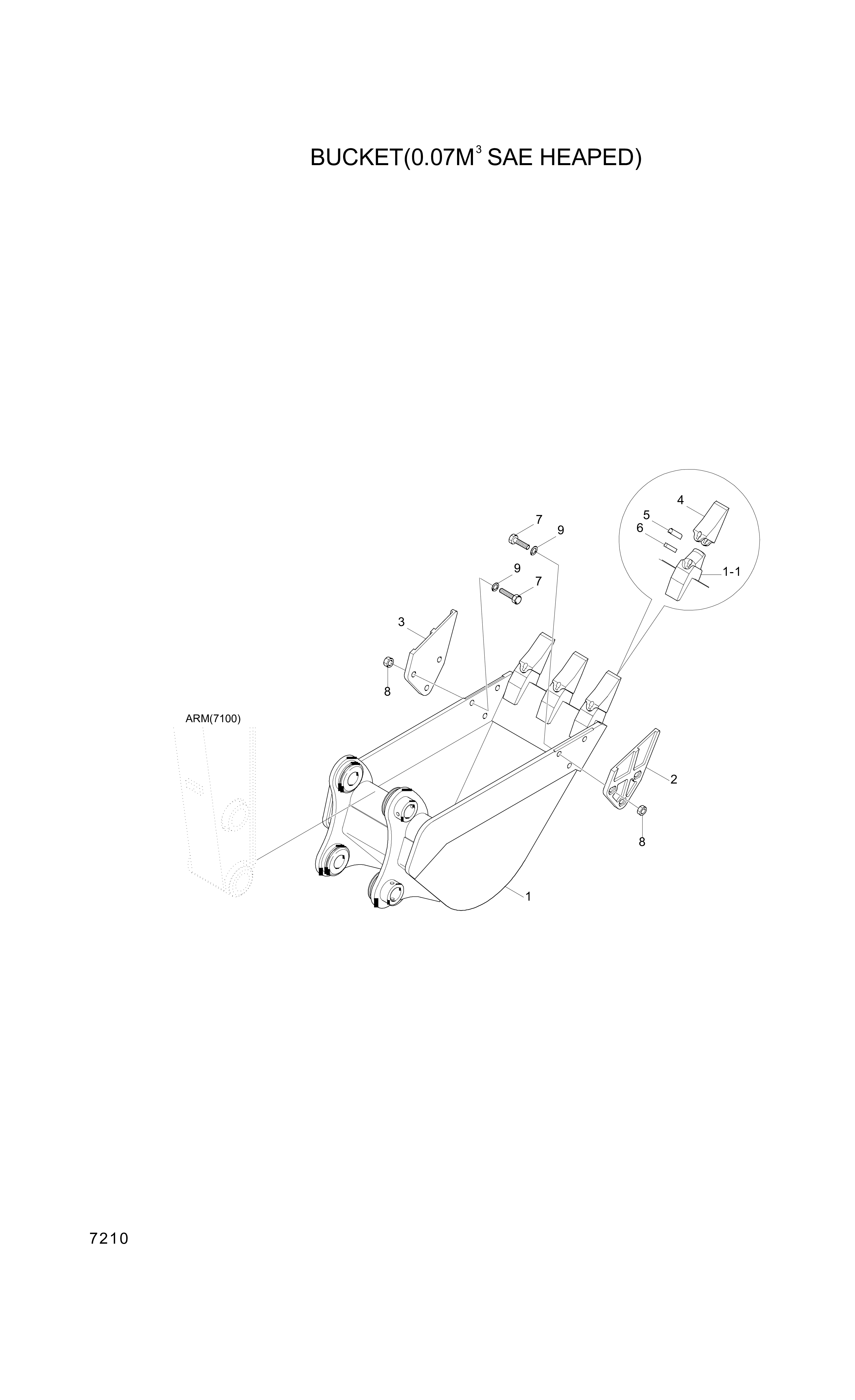 drawing for Hyundai Construction Equipment 61M8-39010 - BUCKET (figure 2)