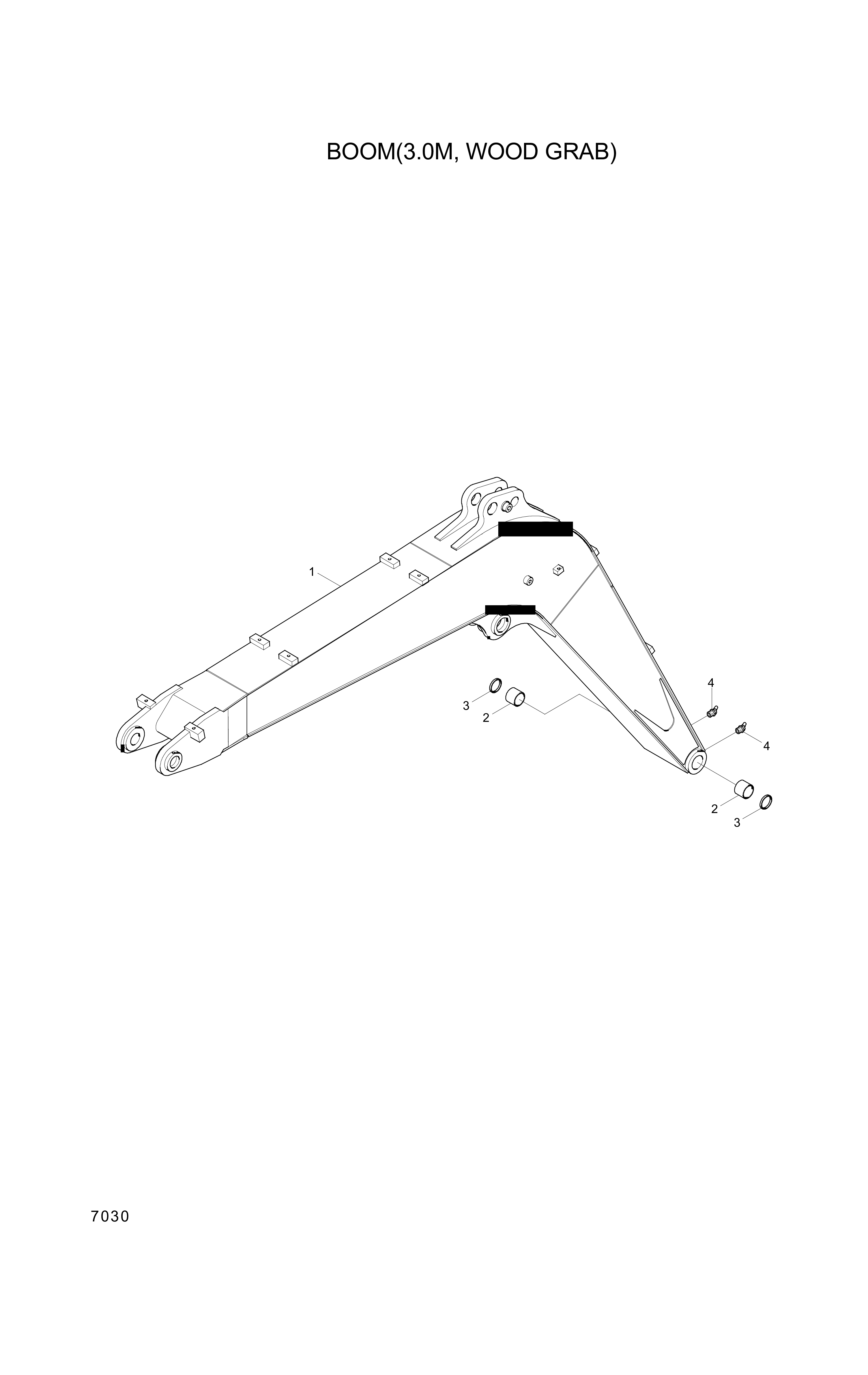 drawing for Hyundai Construction Equipment 61M8-15010 - Boom Wa(3.0m) (figure 3)