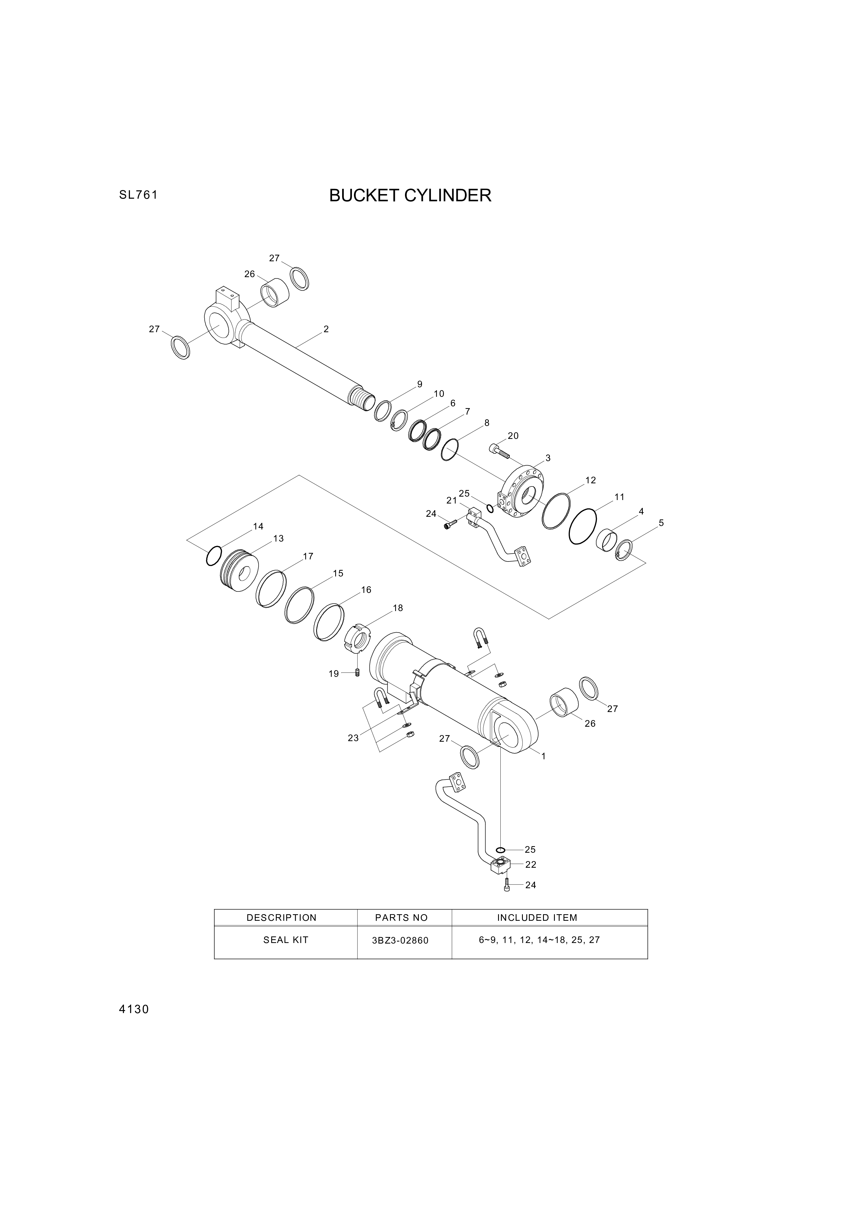 drawing for Hyundai Construction Equipment XCAV-00051 - NUT-LOCK (figure 3)