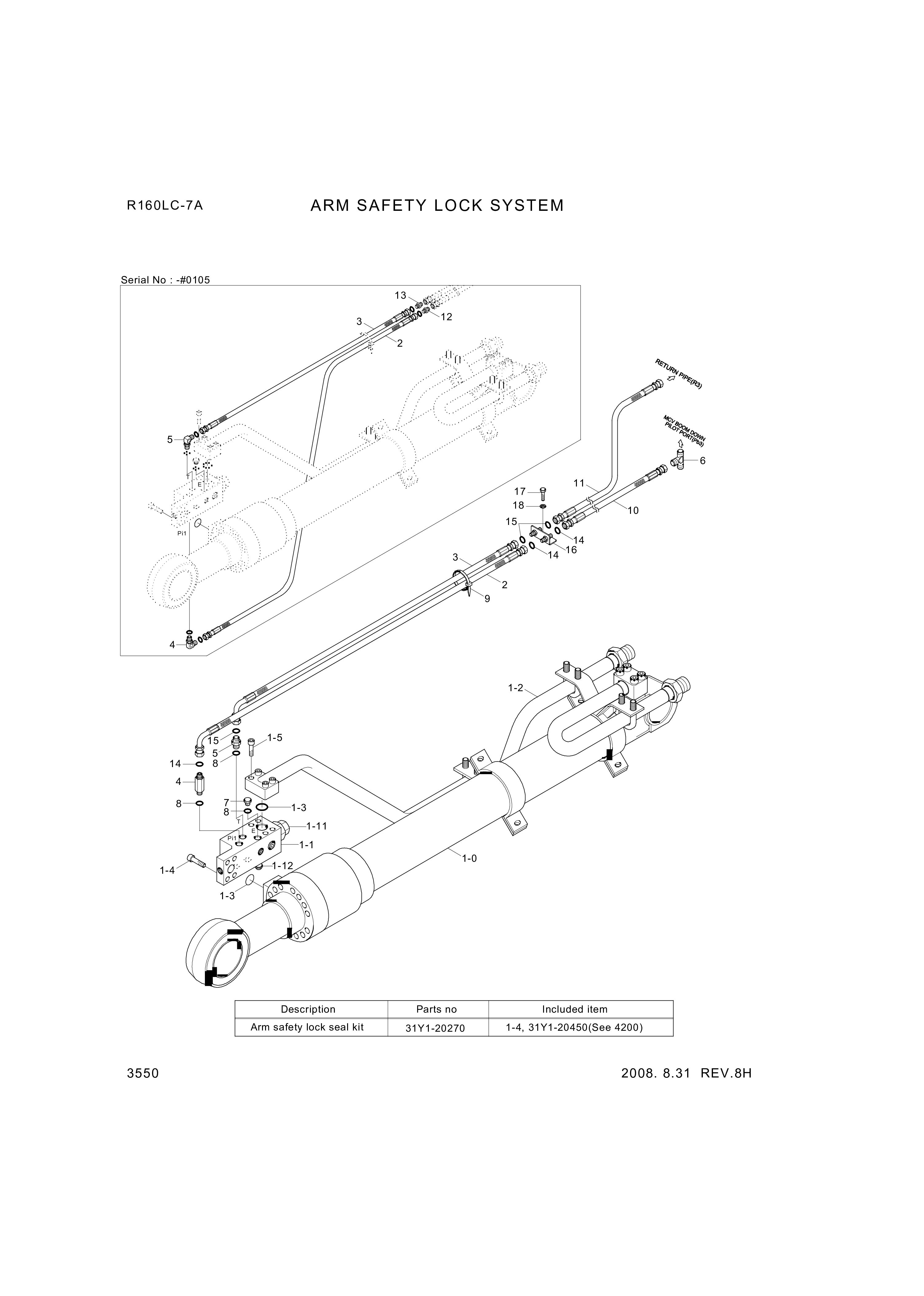 drawing for Hyundai Construction Equipment 31N5-90520 - VALVE-SAFETY LOCK (figure 4)