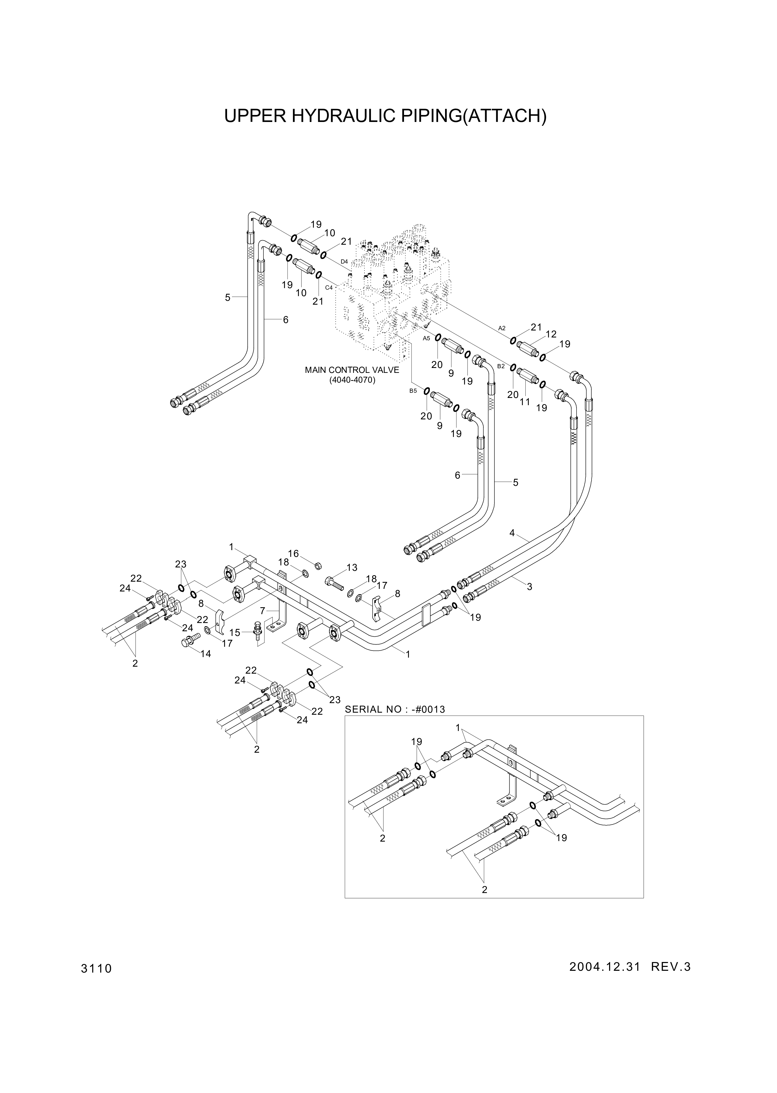 drawing for Hyundai Construction Equipment P930-127024 - HOSE ASSY-ORFS&THD (figure 5)