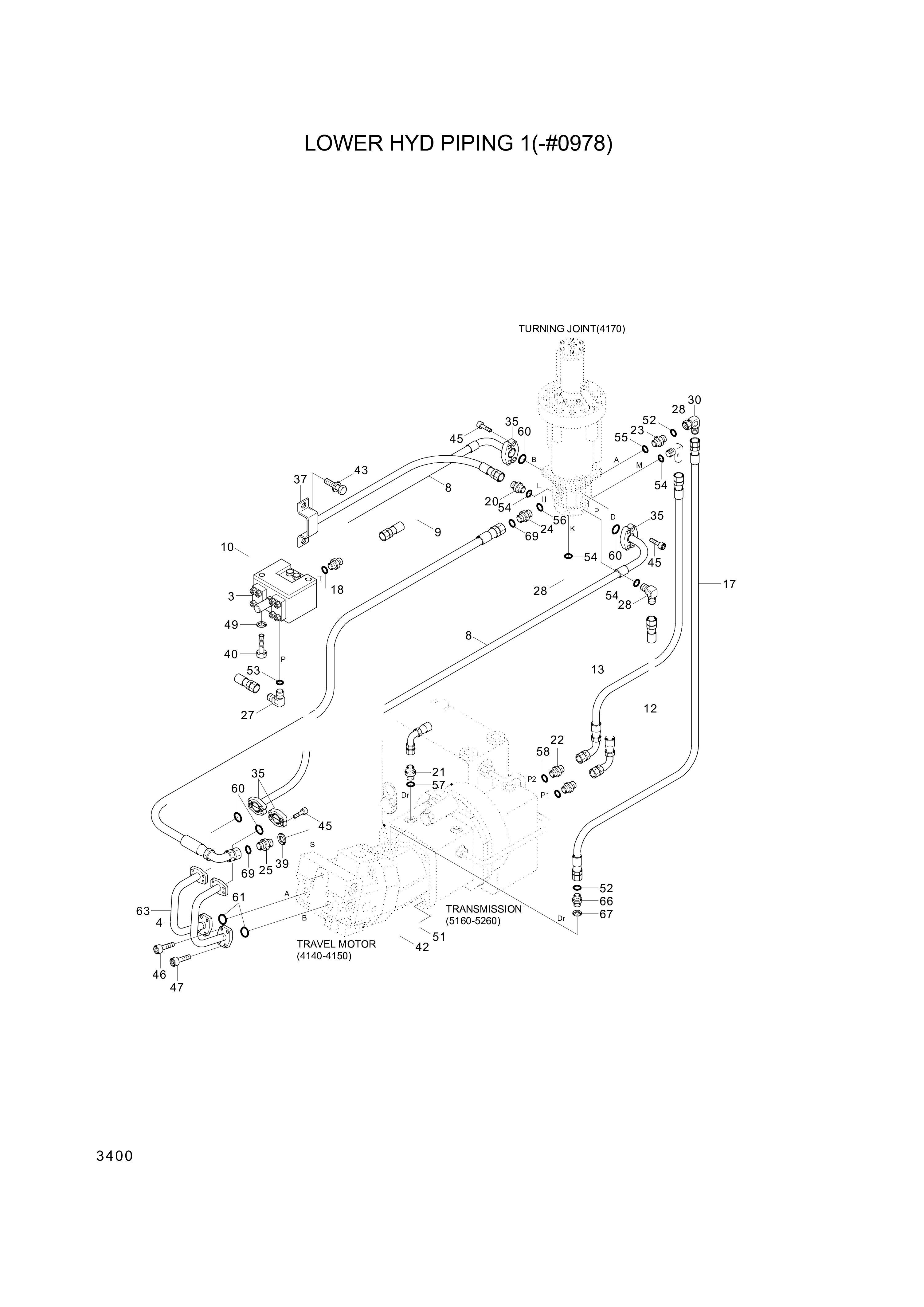 drawing for Hyundai Construction Equipment P933-082026 - HOSE ASSY-ORFS&THD (figure 5)