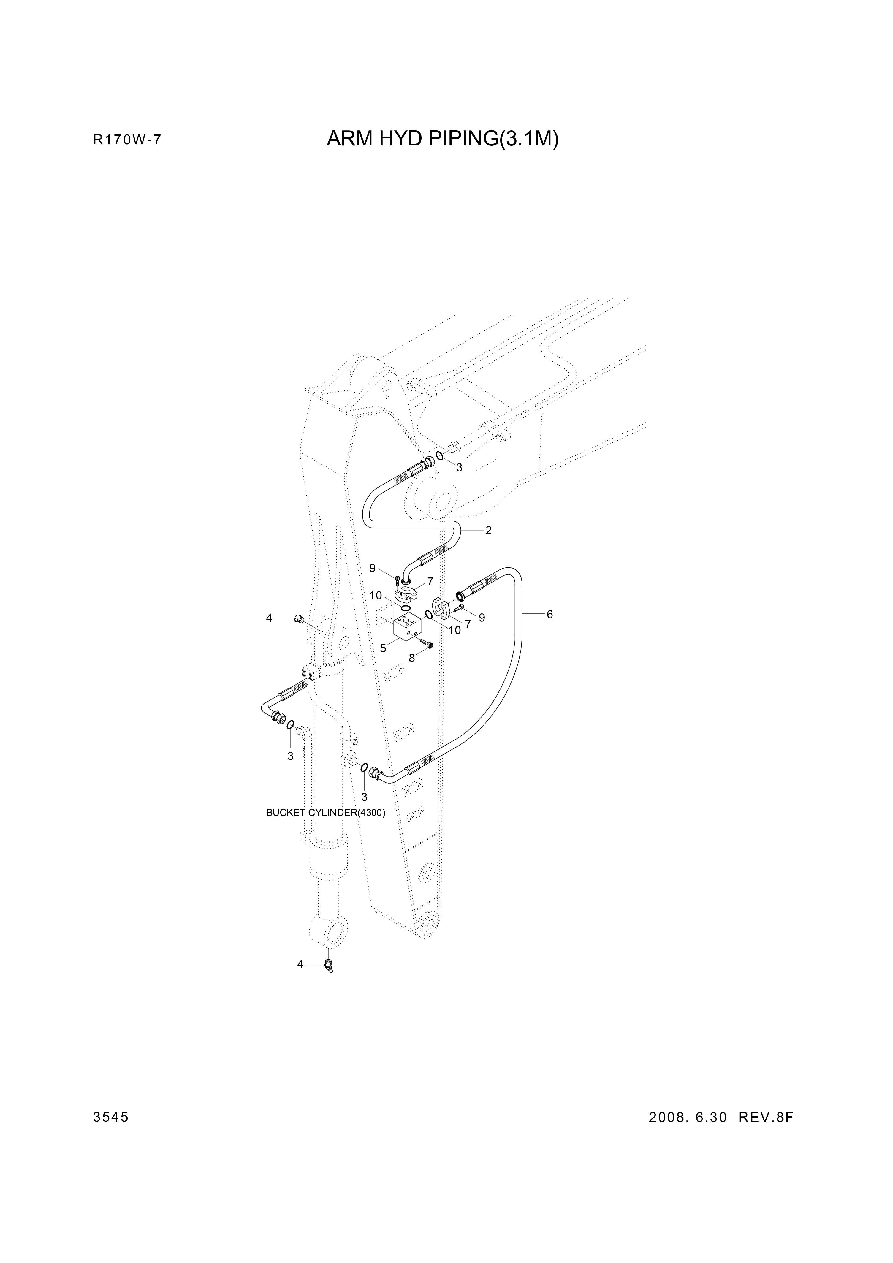 drawing for Hyundai Construction Equipment P943-127324 - HOSE ASSY-FLG (figure 2)