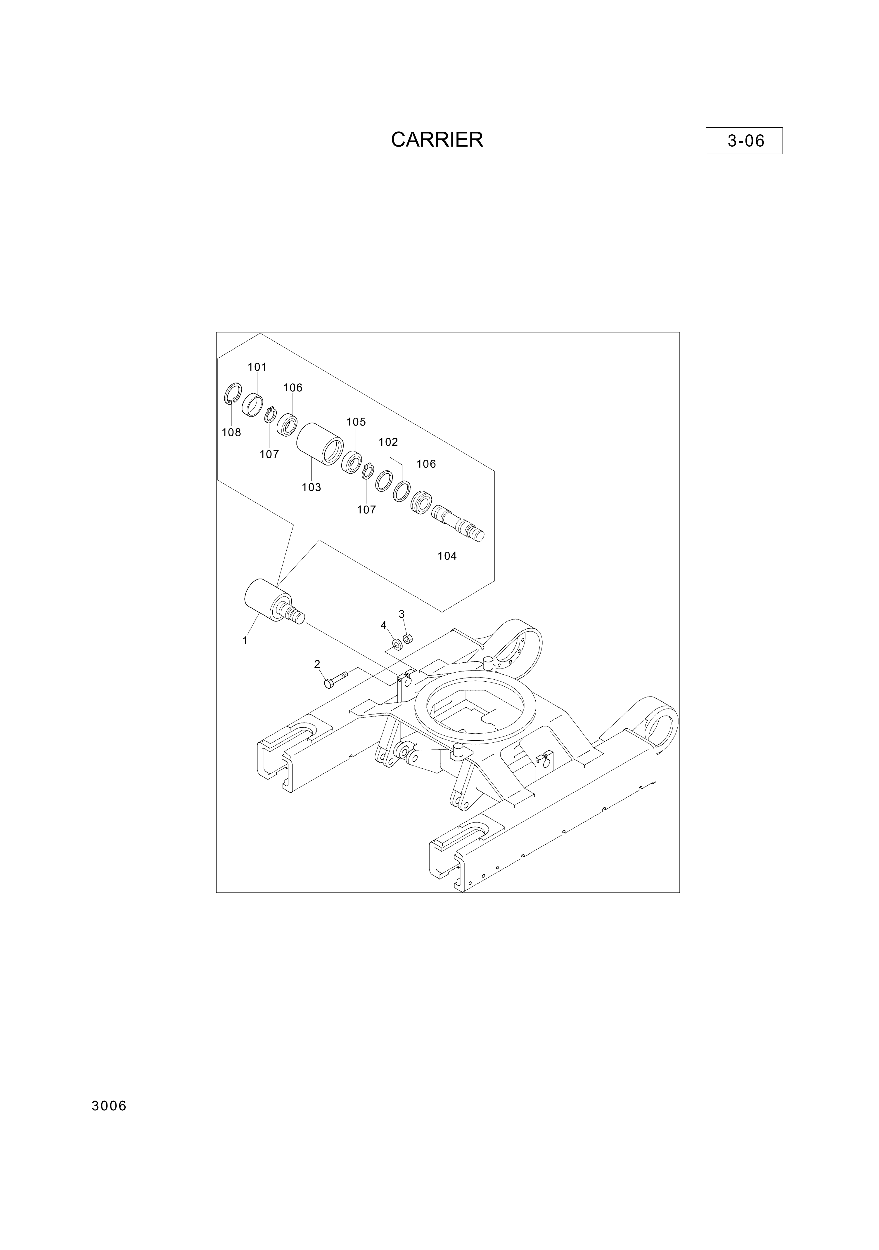 drawing for Hyundai Construction Equipment PA-2030 - SHAFT (figure 2)