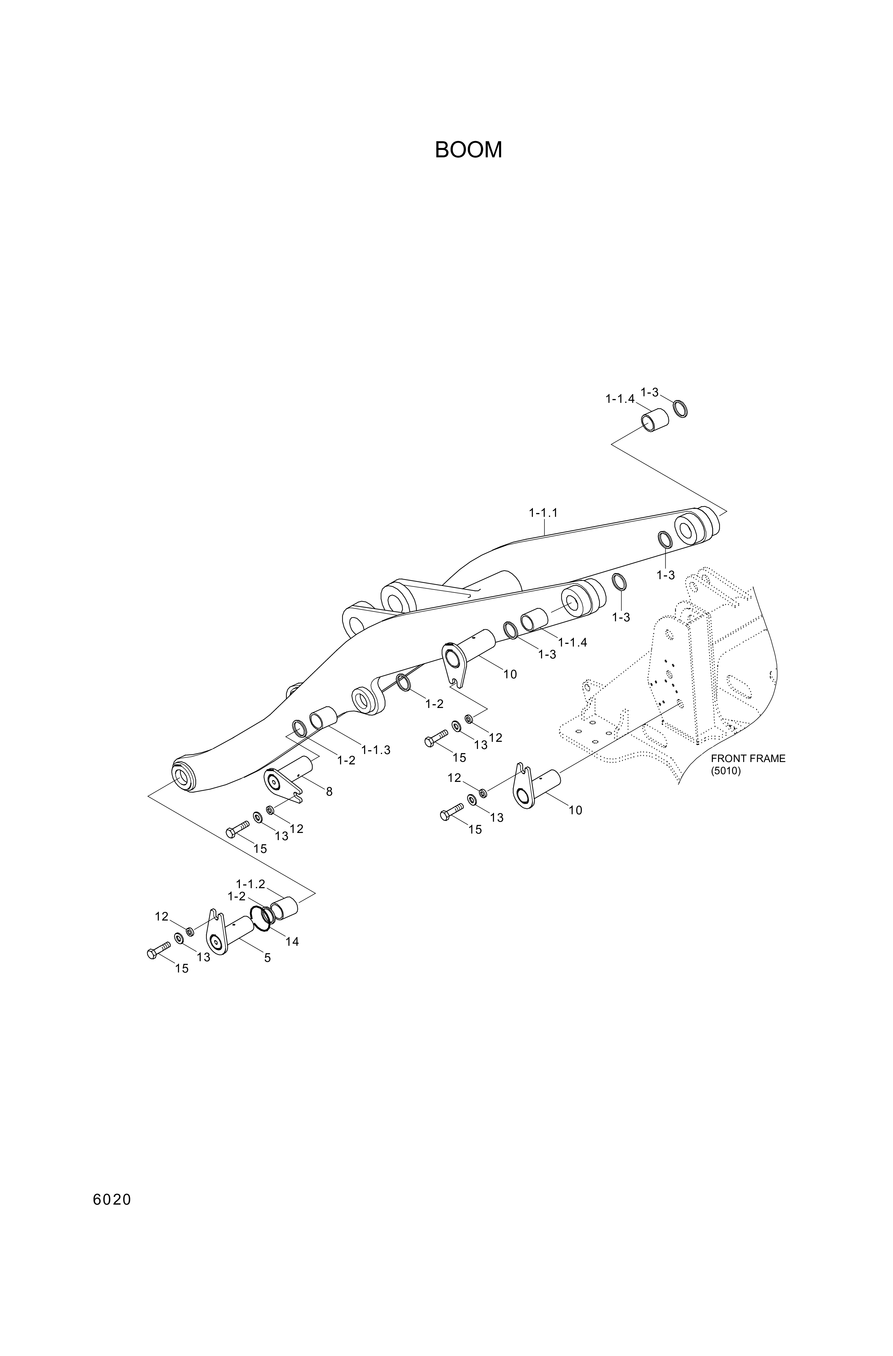 drawing for Hyundai Construction Equipment 61L9-10101 - BOOM ASSY (figure 2)