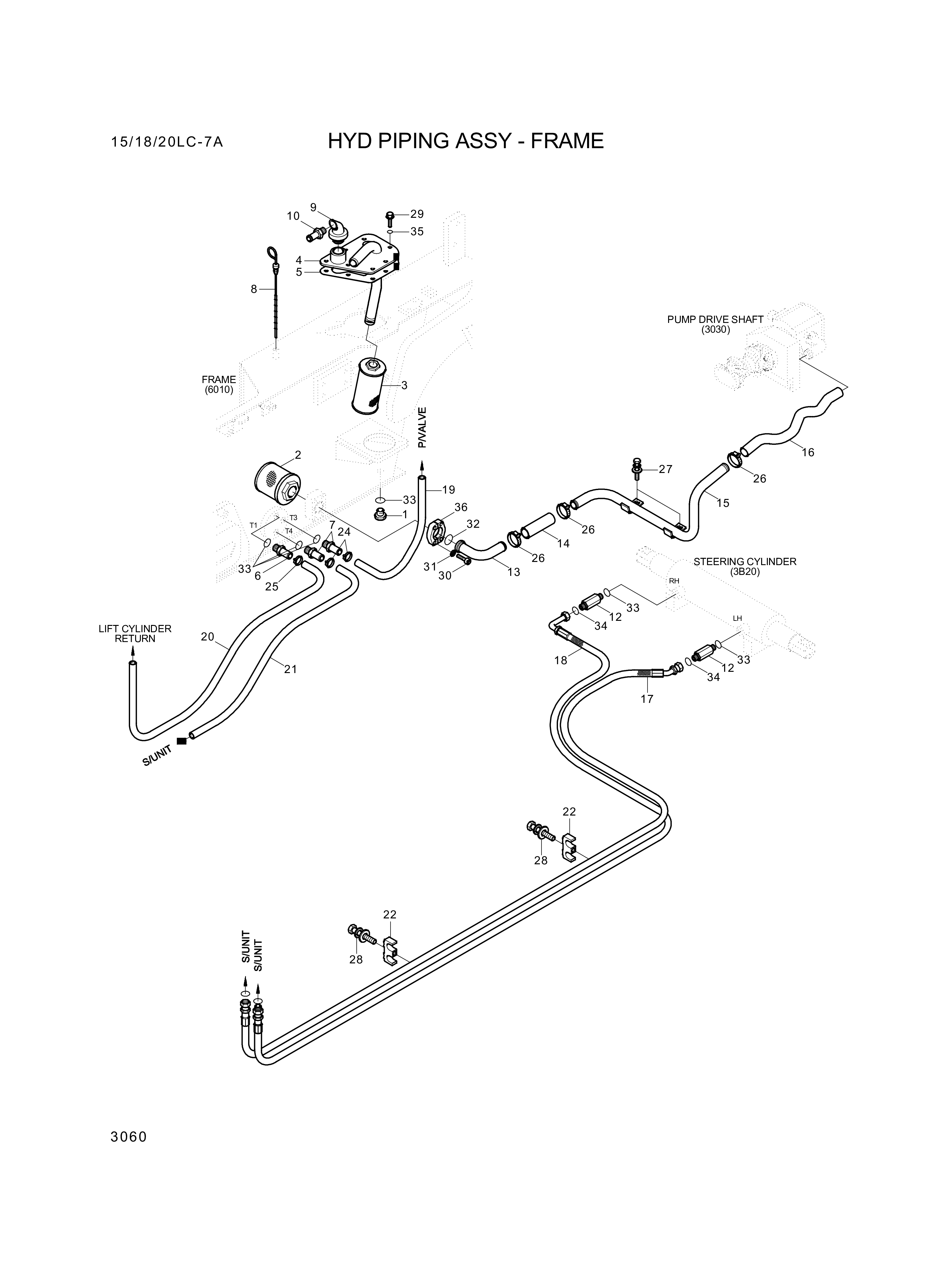 drawing for Hyundai Construction Equipment 35HG-10020 - HOSE ASSY-ORFS&THD (figure 2)