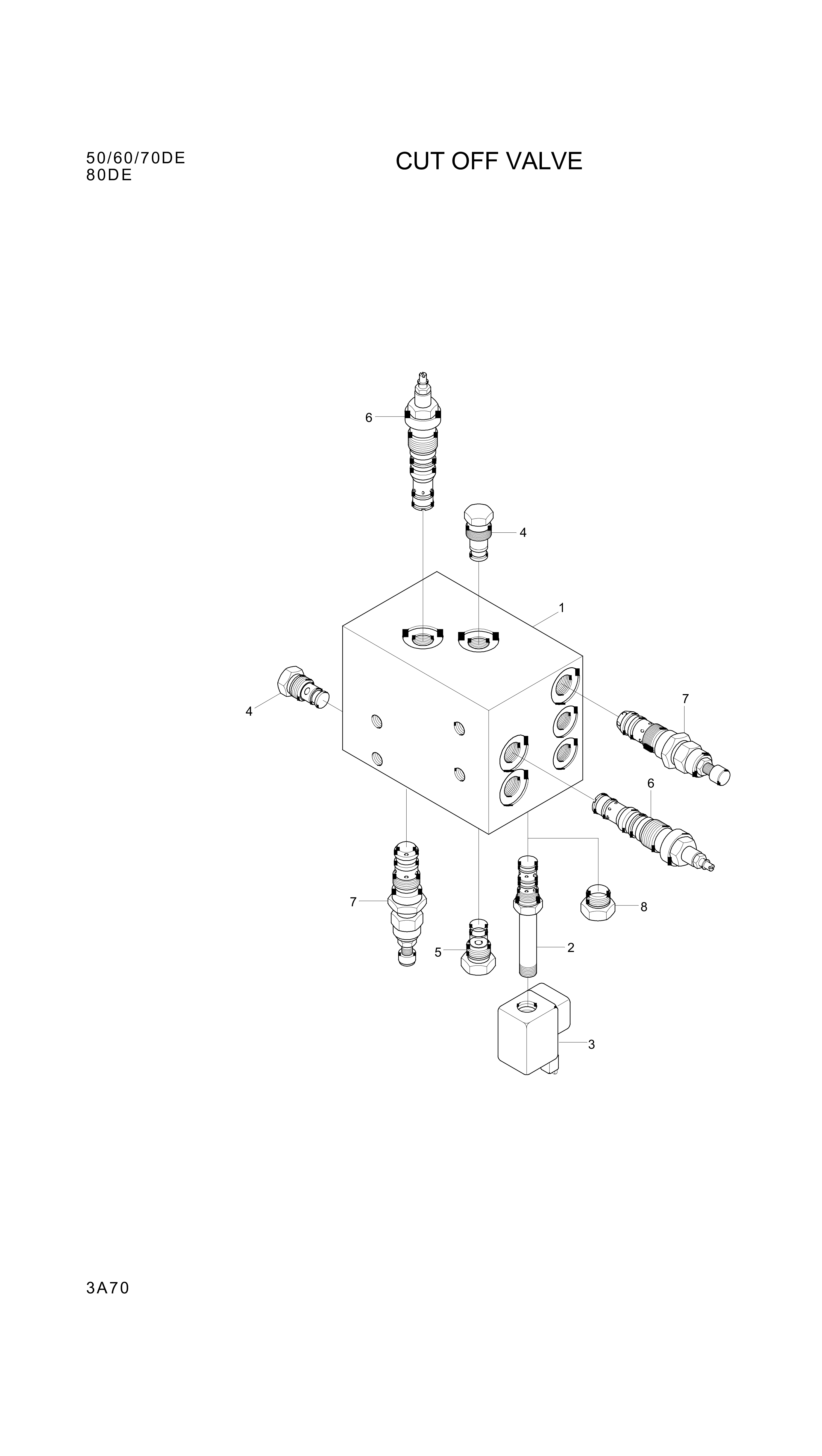 drawing for Hyundai Construction Equipment XKAL-00094 - MANIFOLD-VALVE (figure 3)